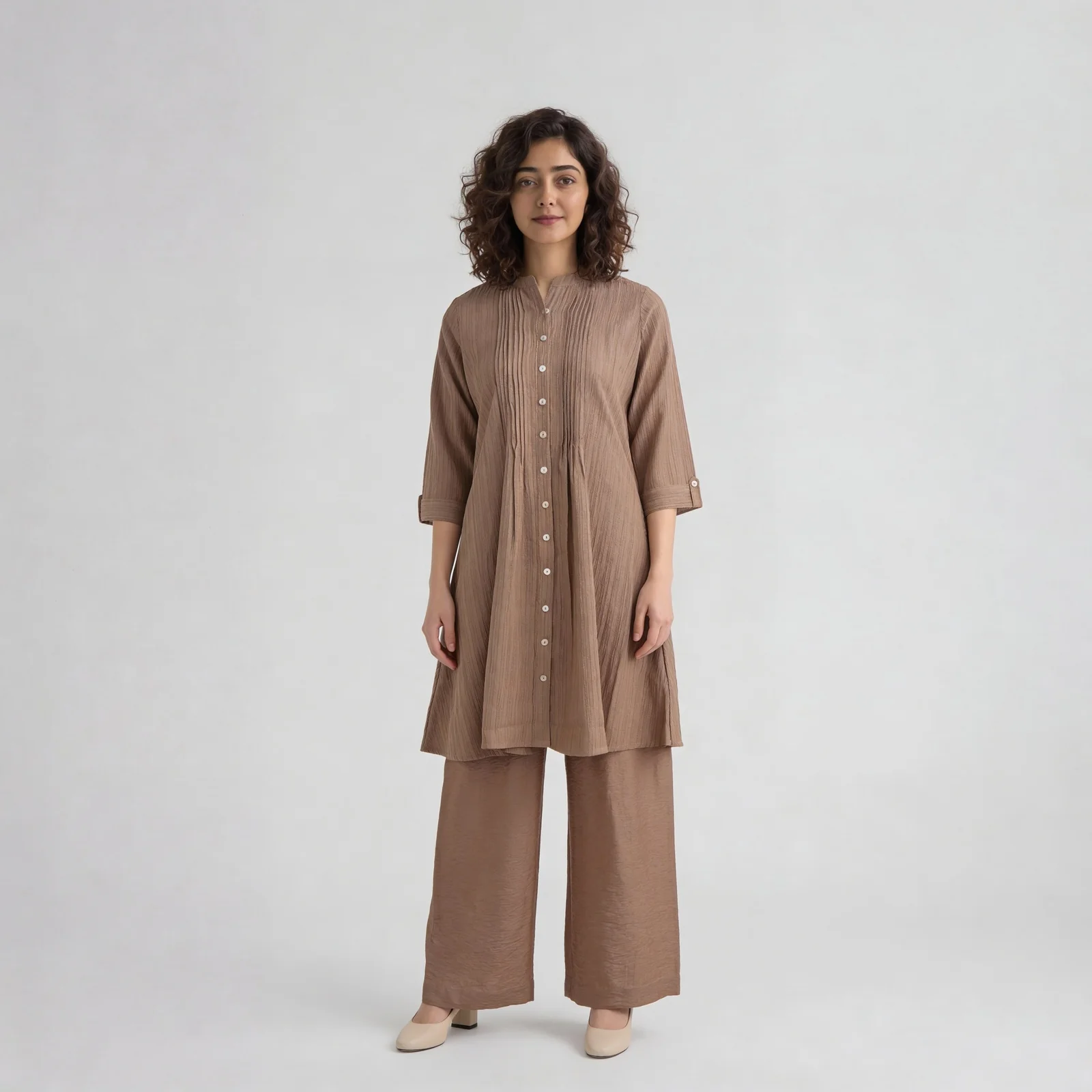 Gathered Flared Kurta - Image 2
