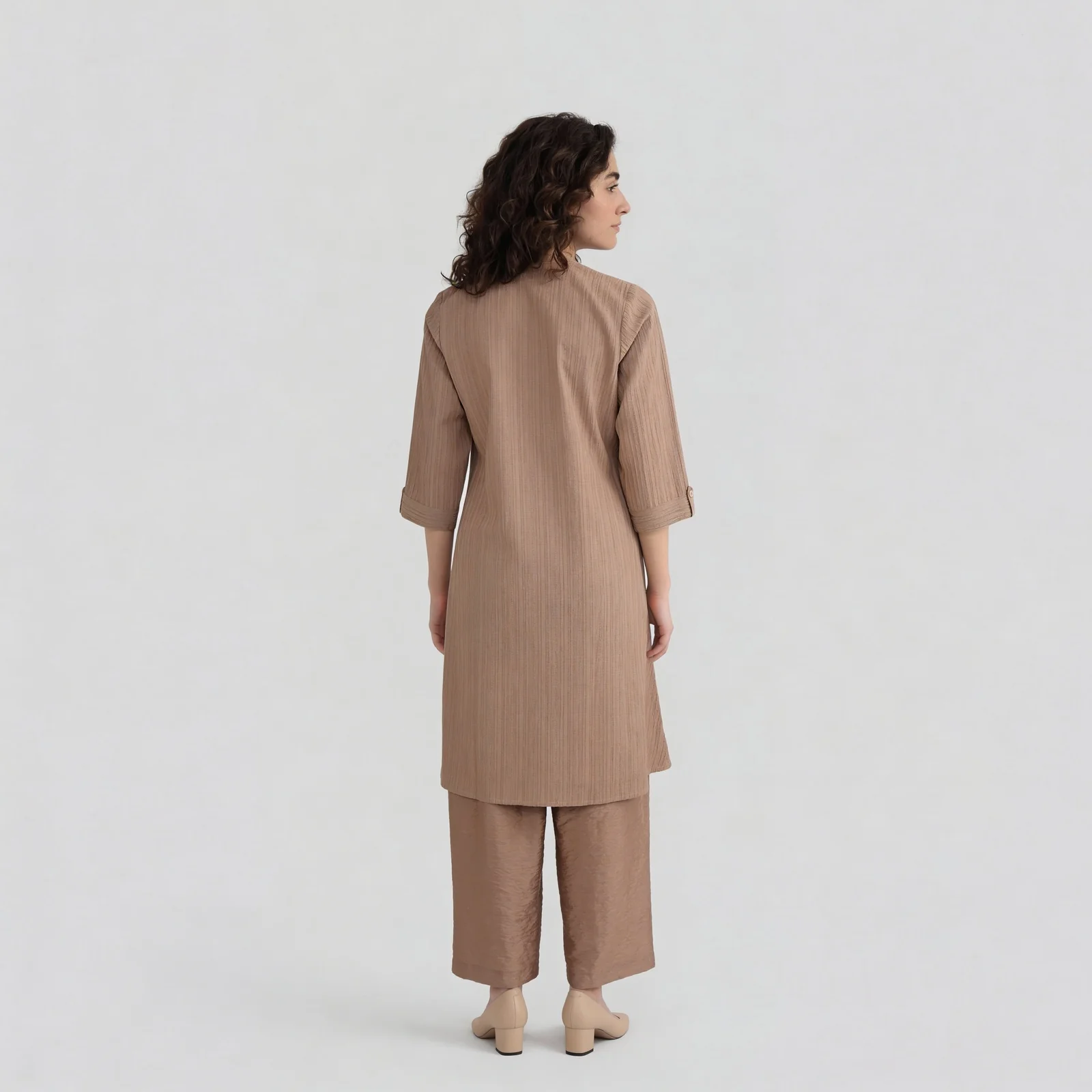 Gathered Flared Kurta - Image 3