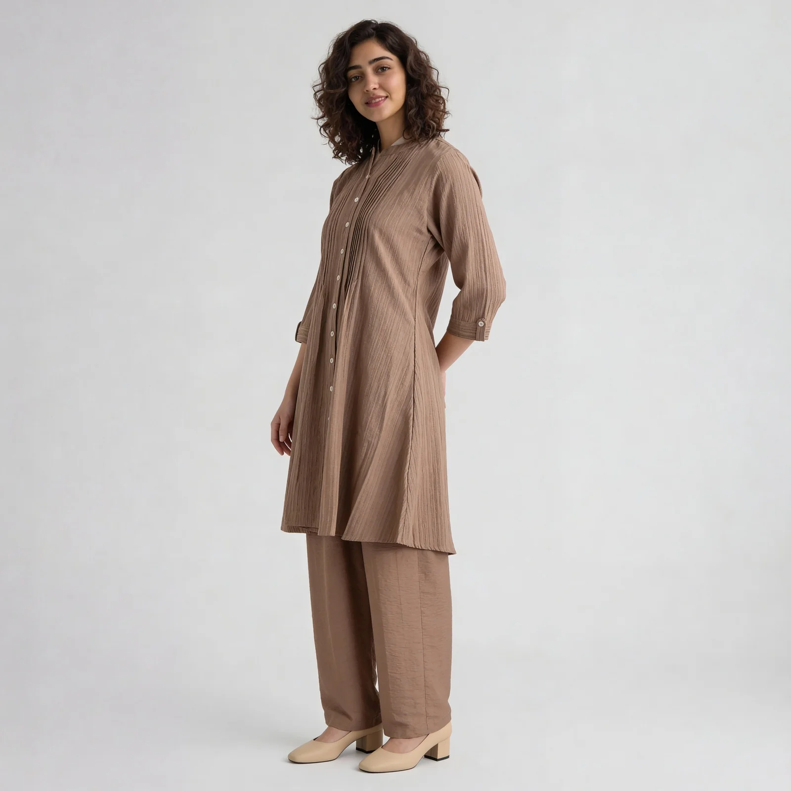 Gathered Flared Kurta - Image 5
