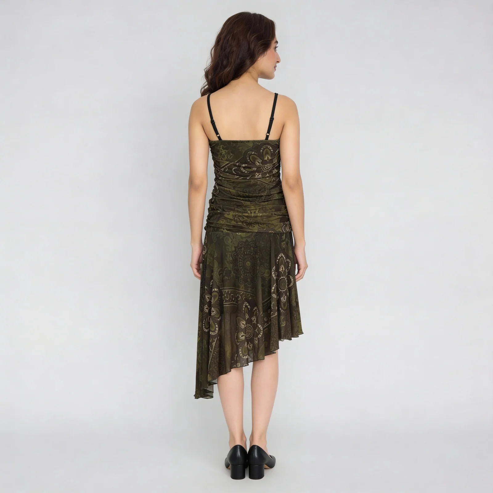 Floral High Low Strapy Dress - Image 3