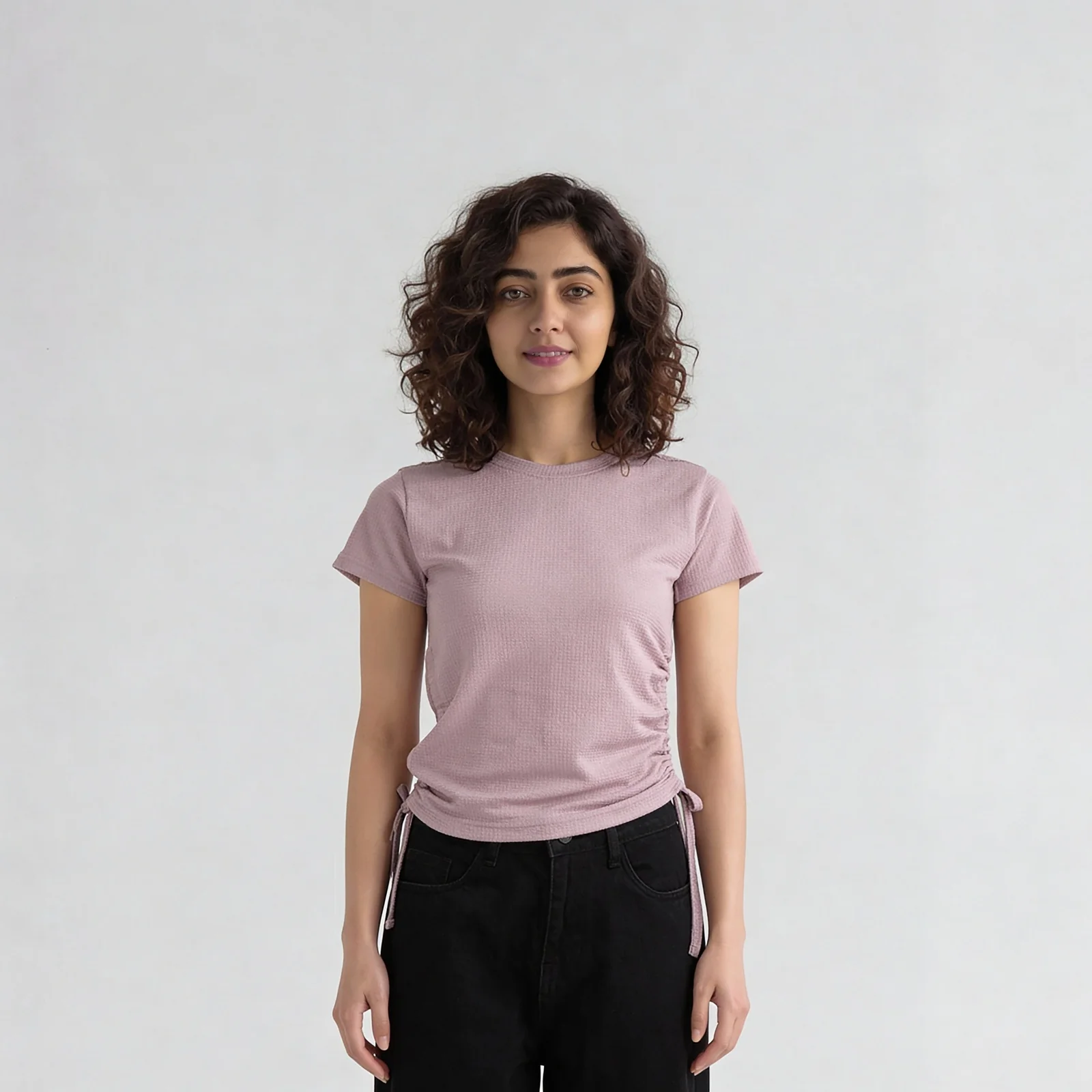 T-Shirt with Ruching and Drawstrings - Image 7