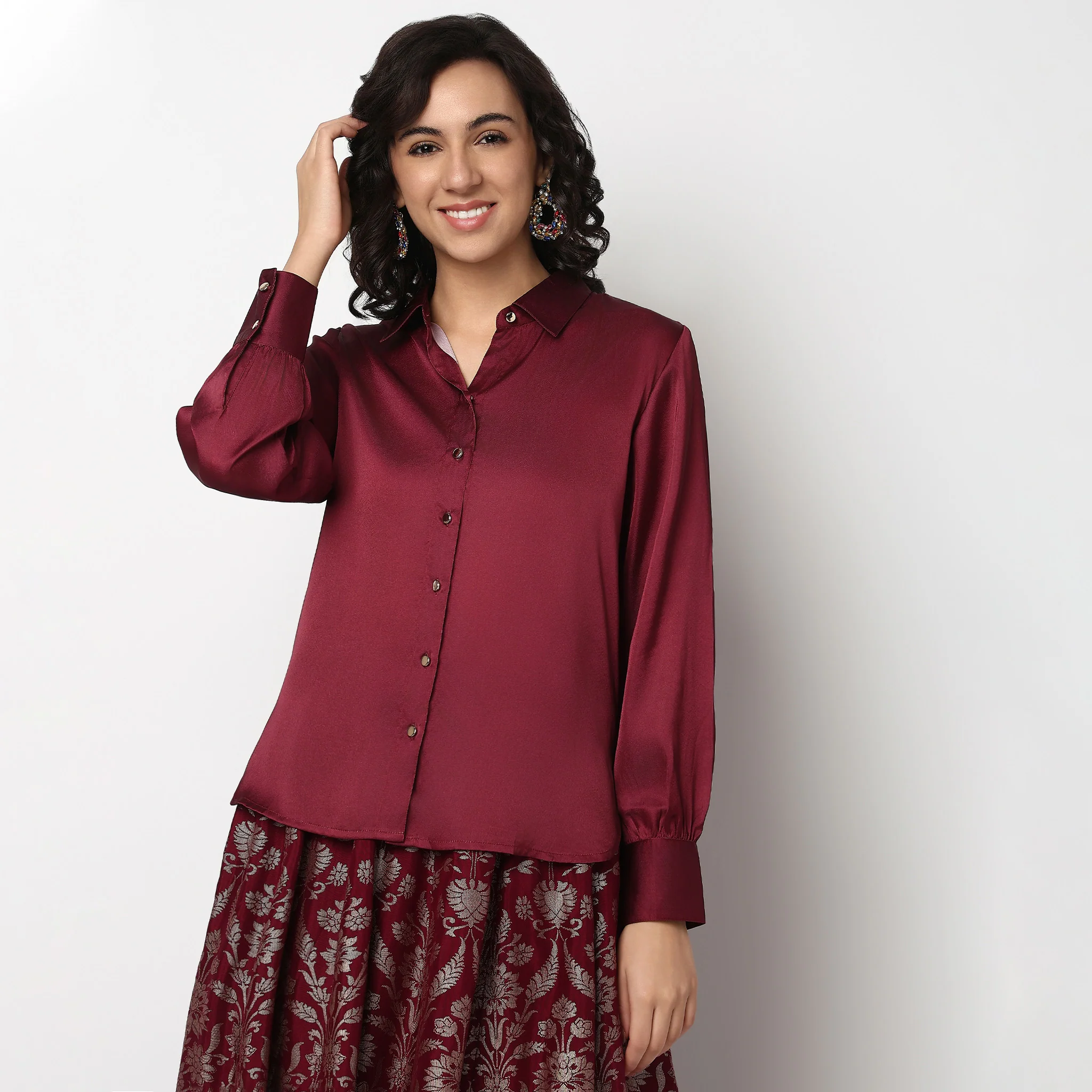 Satin Full Sleeve Shirt - Image 2