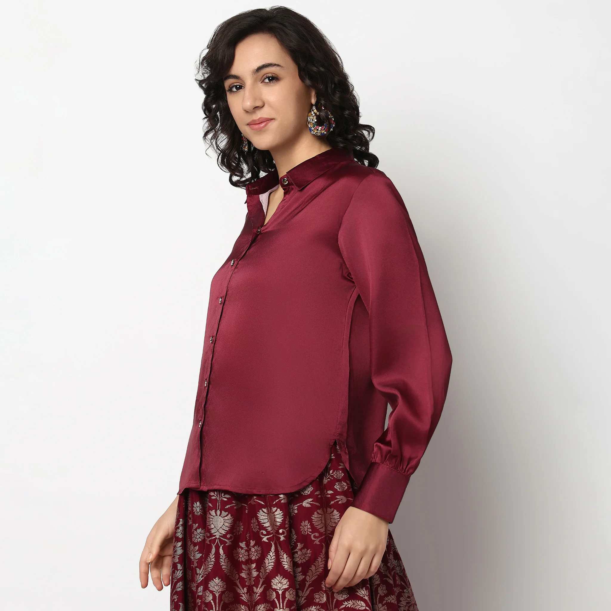 Satin Full Sleeve Shirt - Image 5