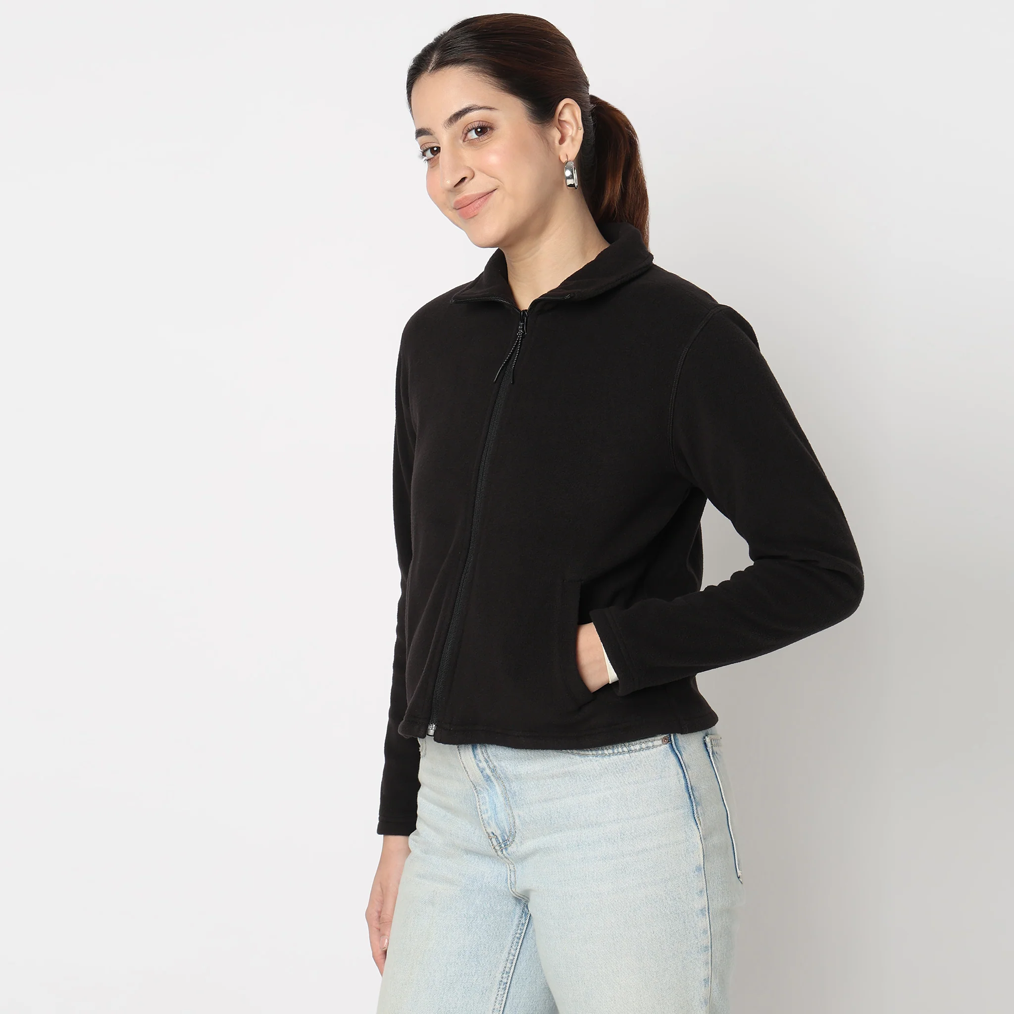 Heat-X Polair Fleece High Neck Jacket - Comfort Stretch with Welt Pockets - Image 5