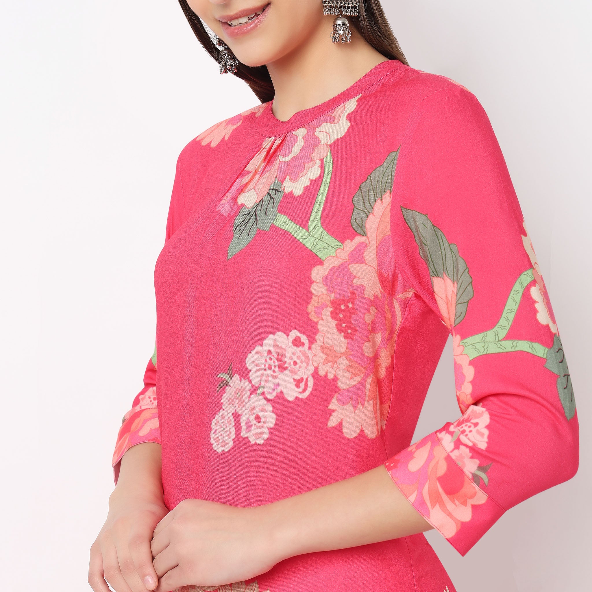 Printed A-Line Flared Kurta - Image 4