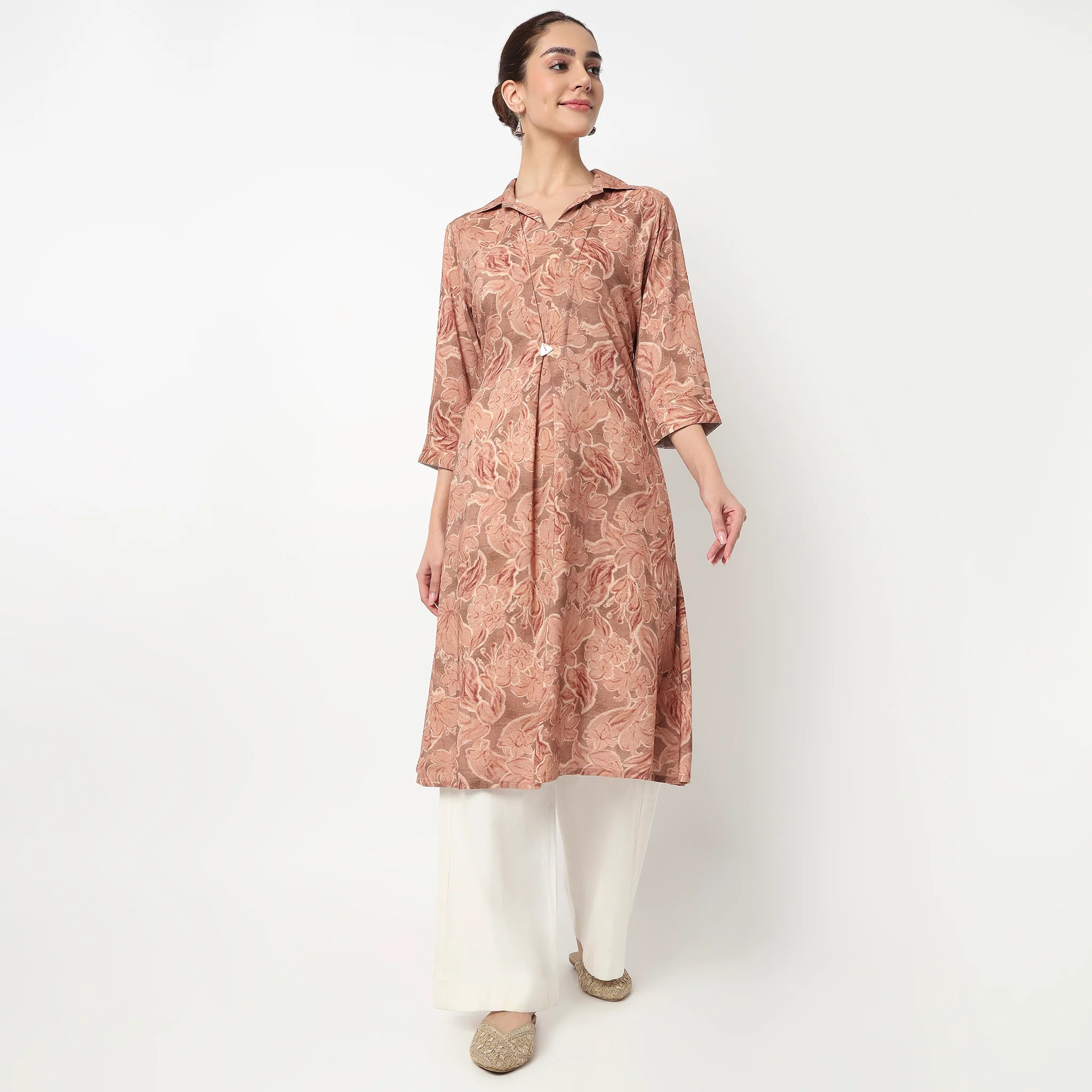 Printed A-Line Kurta - Image 2