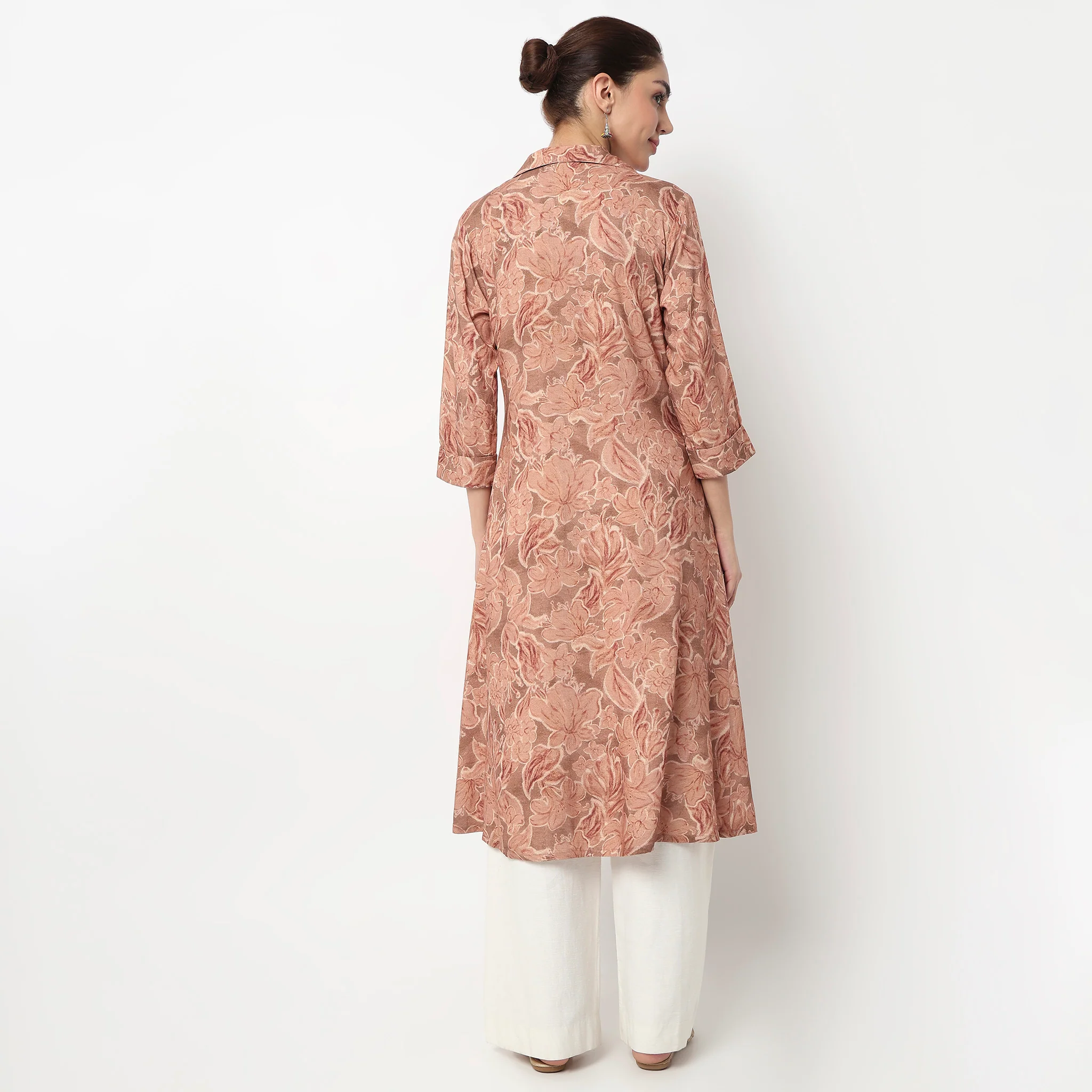 Printed A-Line Kurta - Image 3