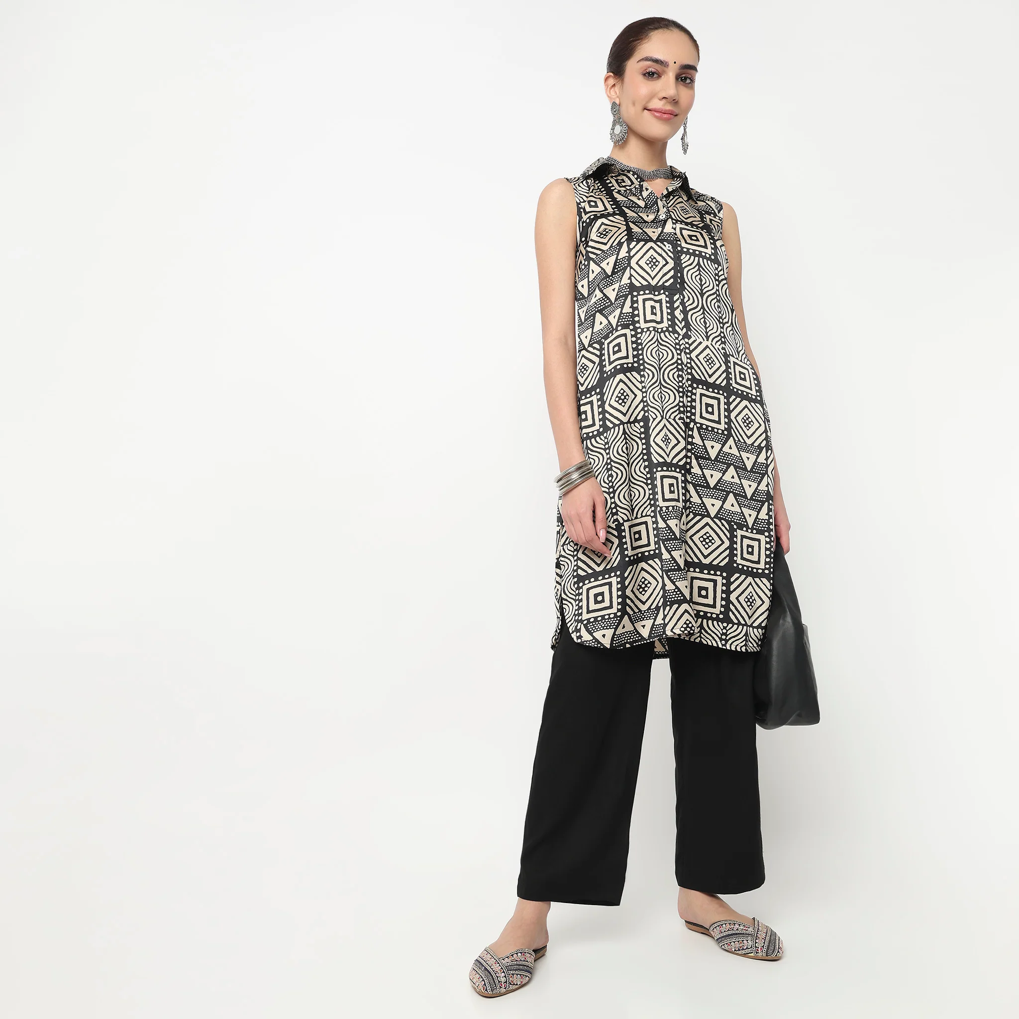 Printed A-Line Kurta