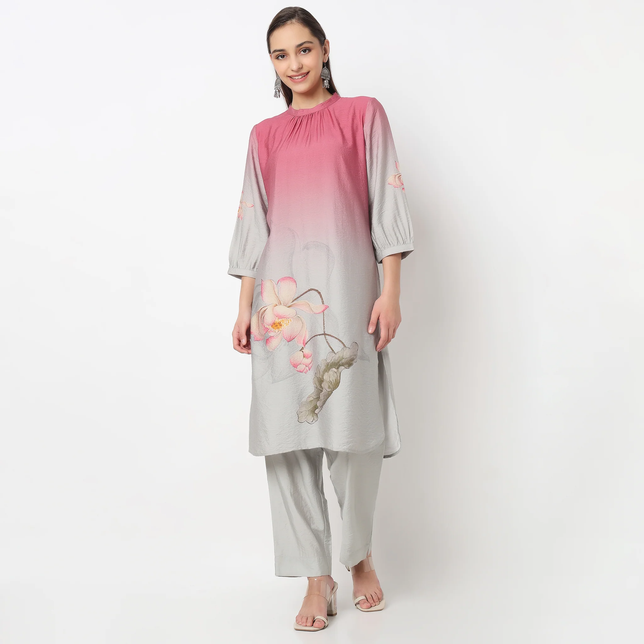 Printed A-Line Straight Fit Kurta - Image 2