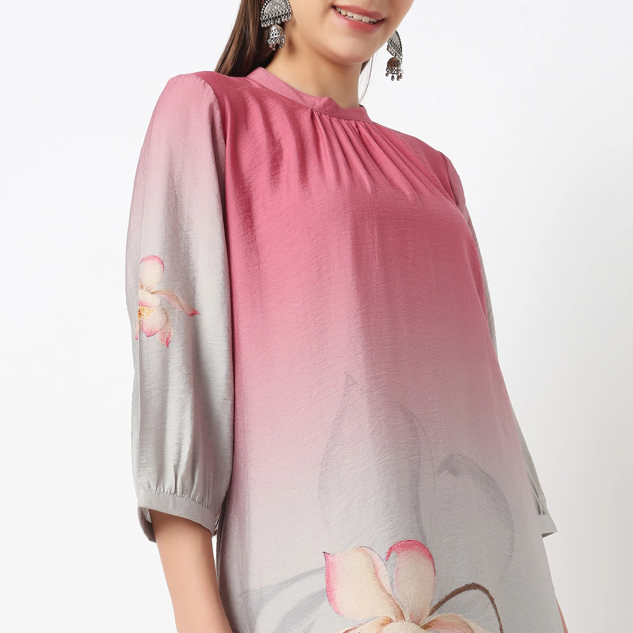 Printed A-Line Straight Fit Kurta - Image 4