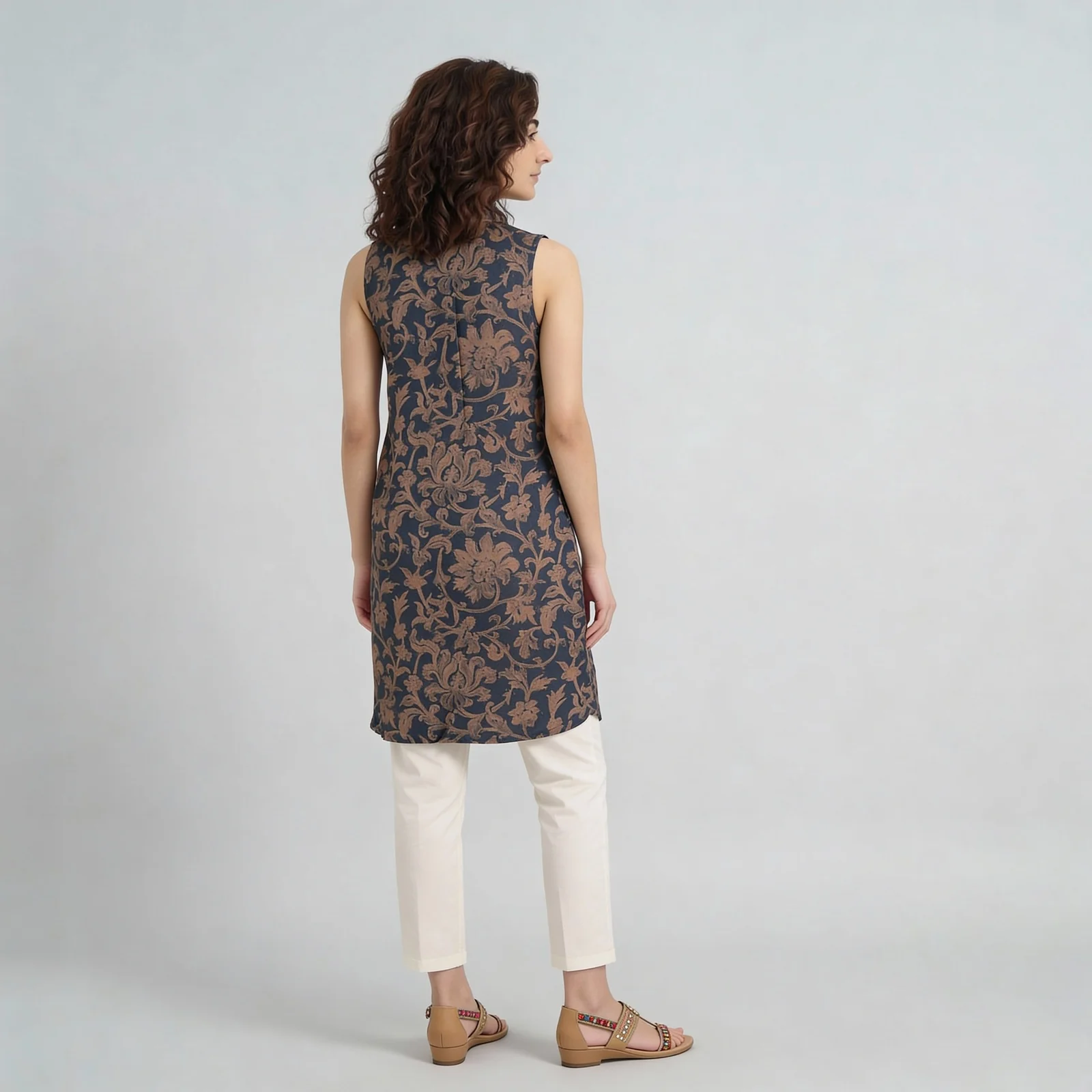 Printed A-Line Straight Kurta - Image 3