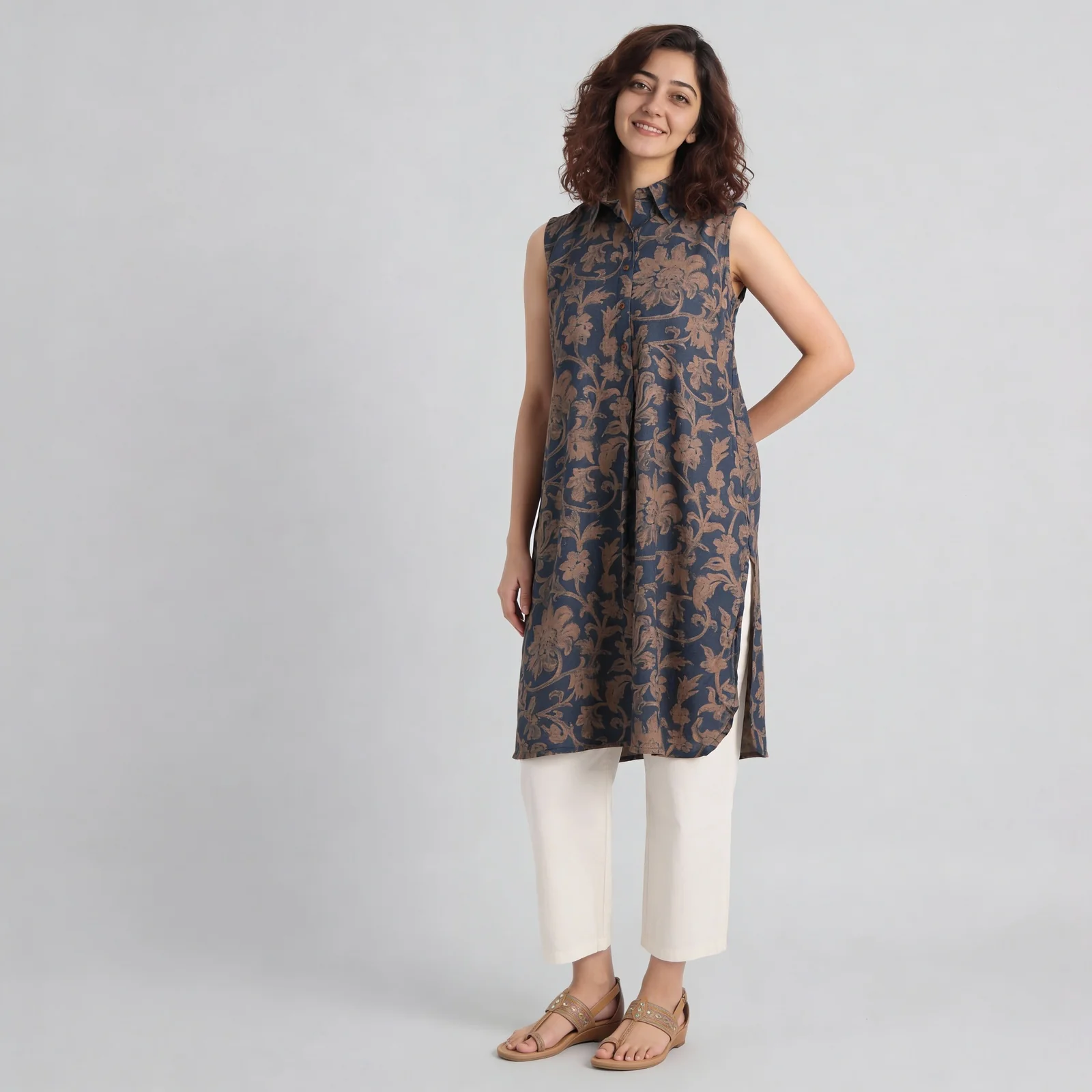 Printed A-Line Straight Kurta - Image 5