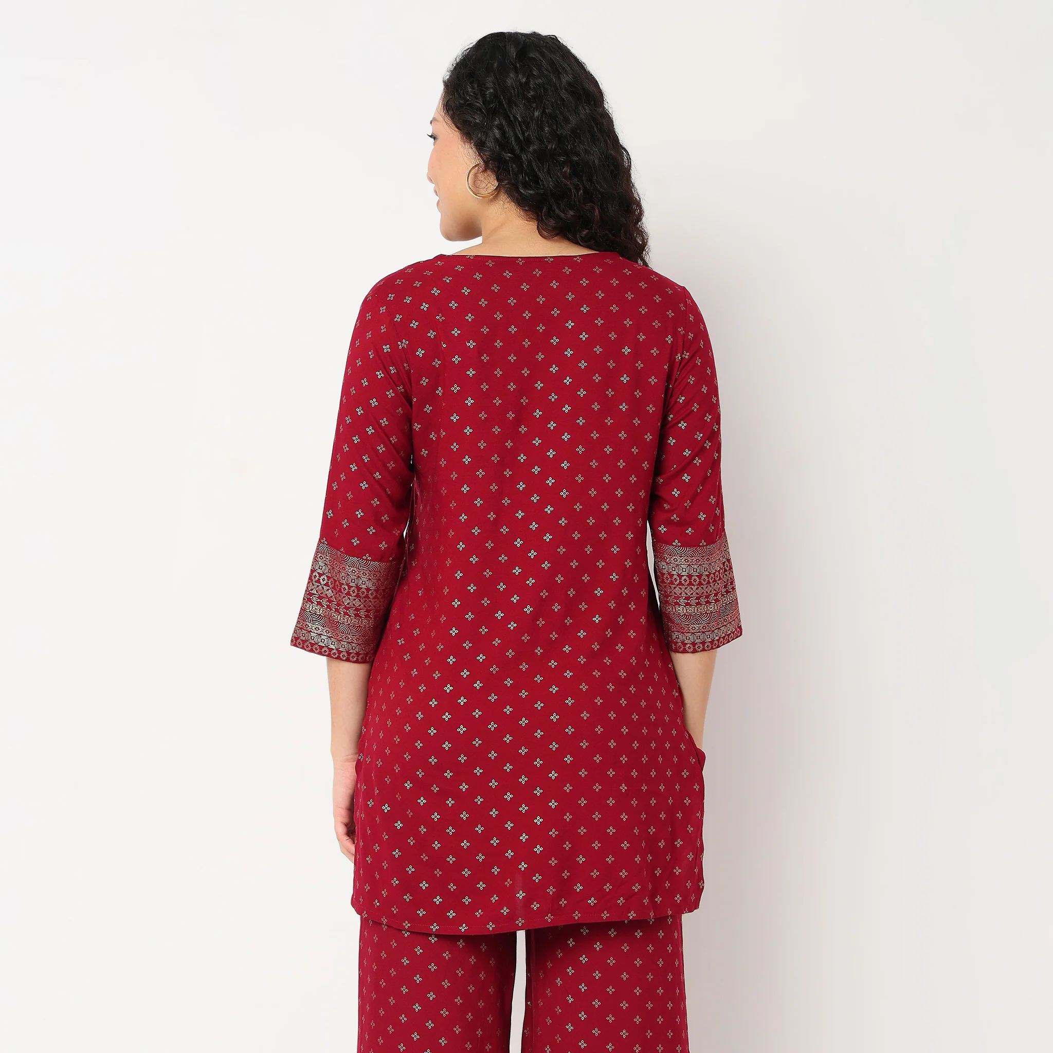 Printed Above Knee Kurta - Image 3