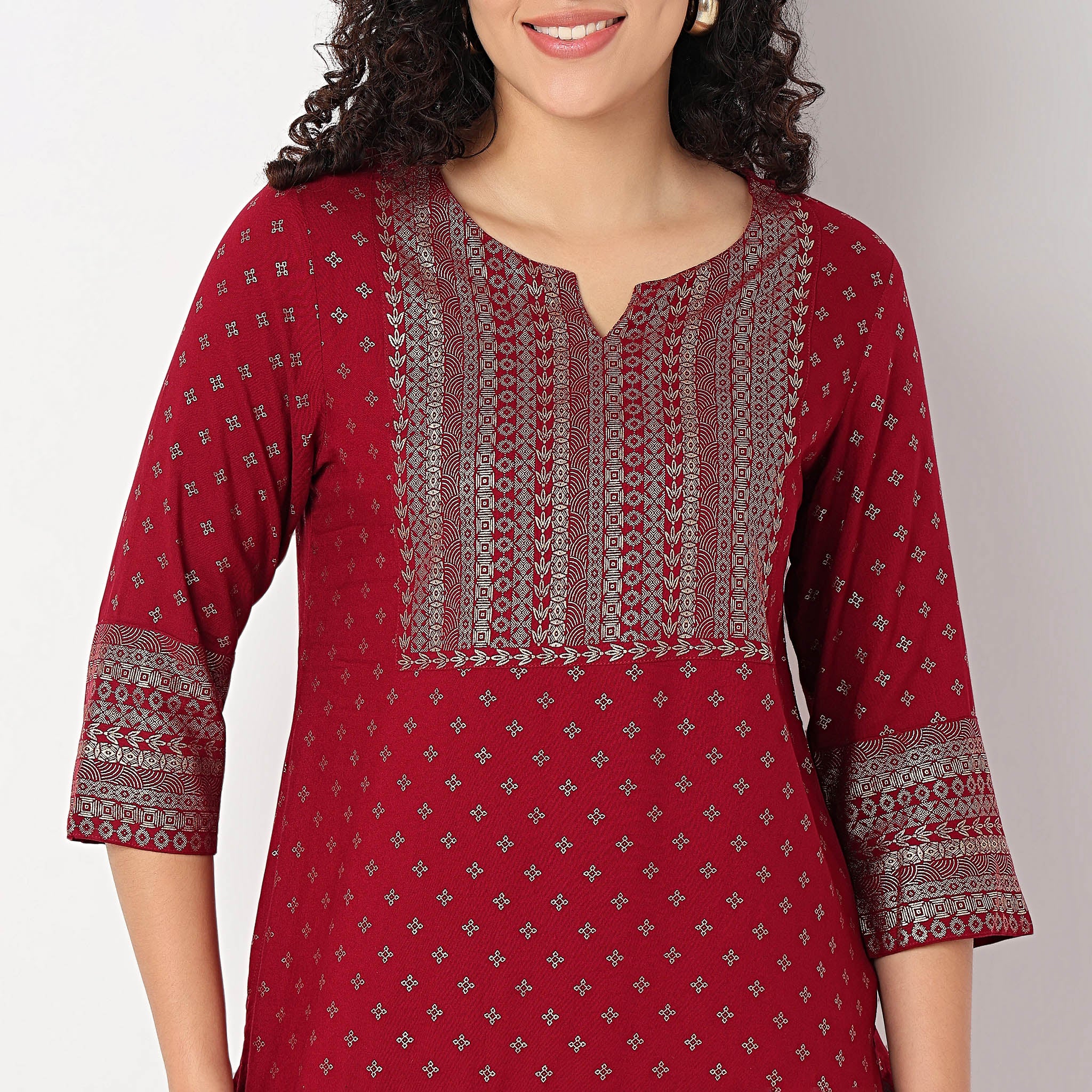 Printed Above Knee Kurta - Image 4