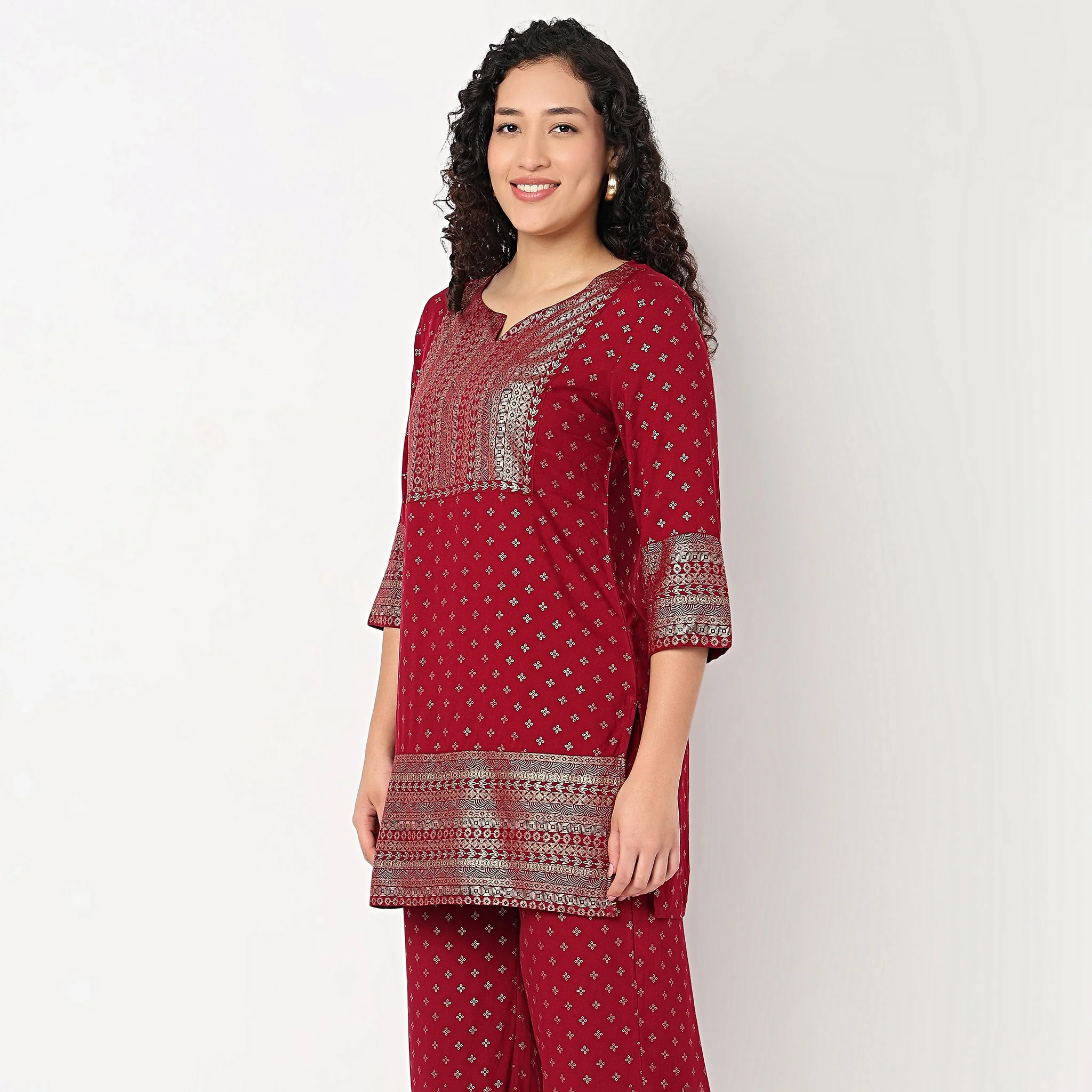 Printed Above Knee Kurta - Image 5