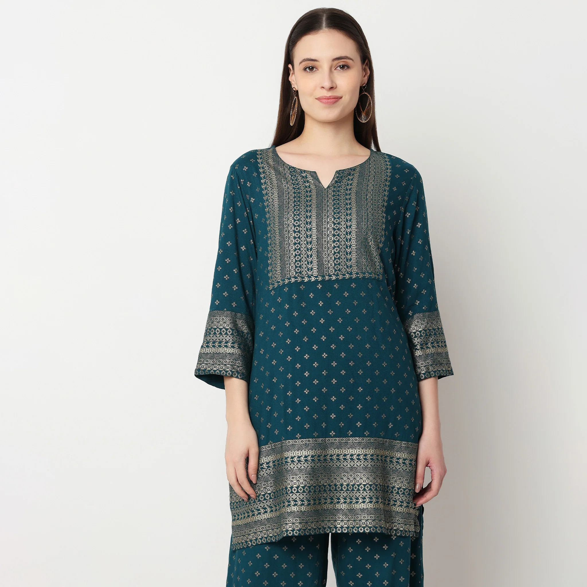 Printed Above Knee Kurta - Image 7