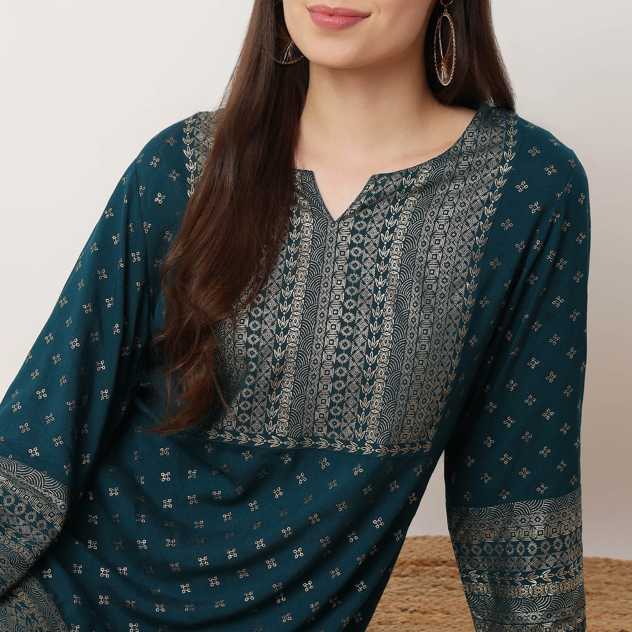 Printed Above Knee Kurta - Image 9