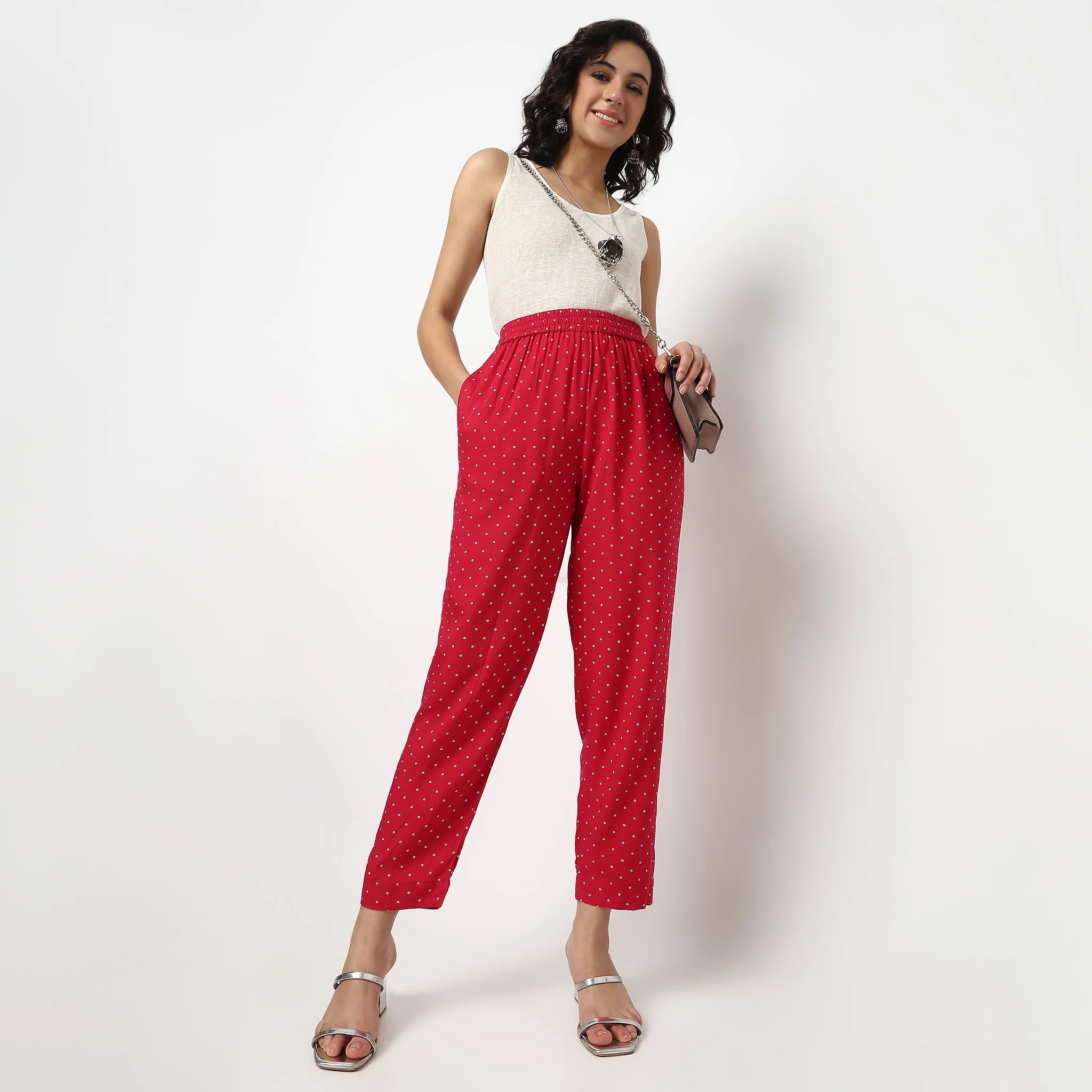 Printed Ankle Length Pants