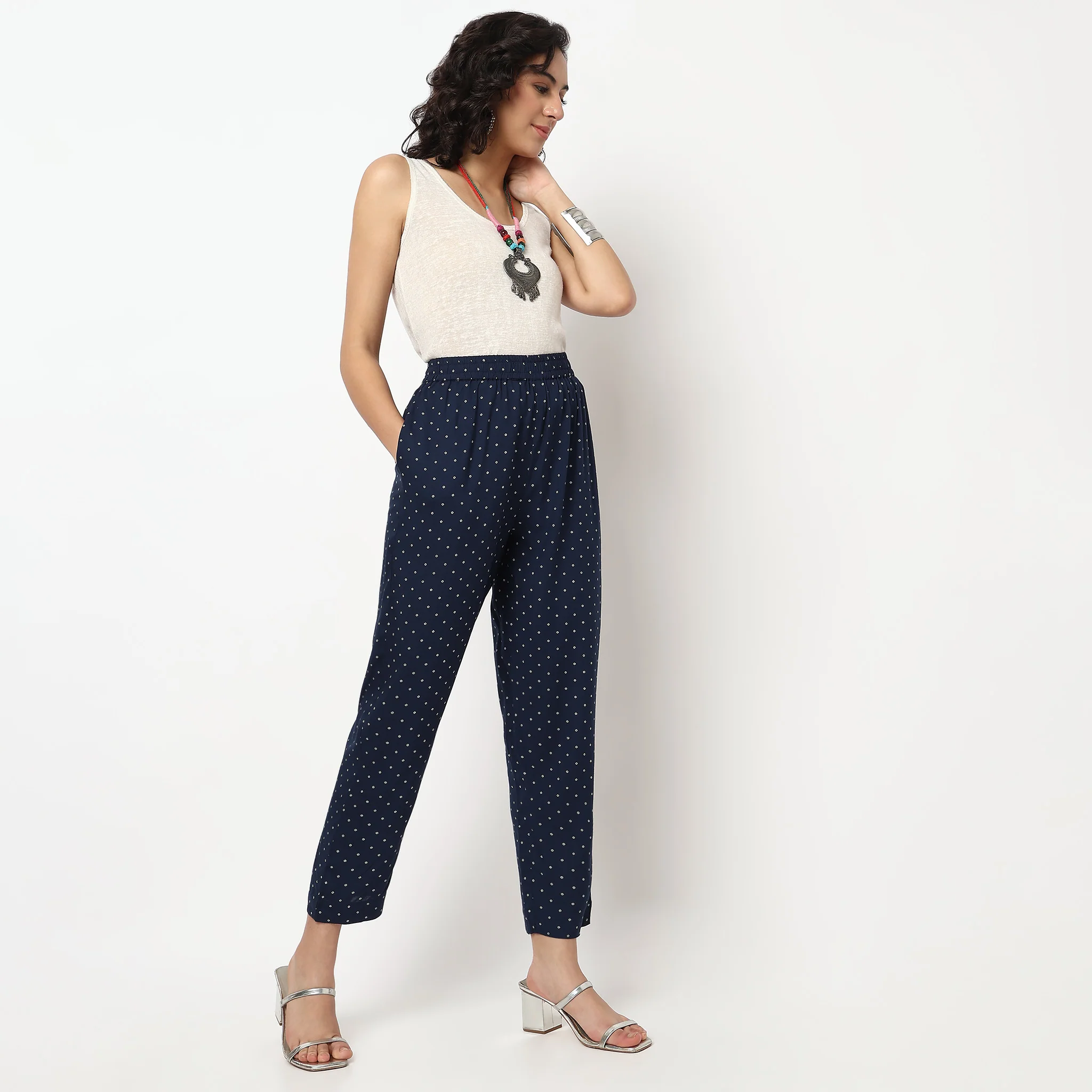 Printed Ankle Length Pants