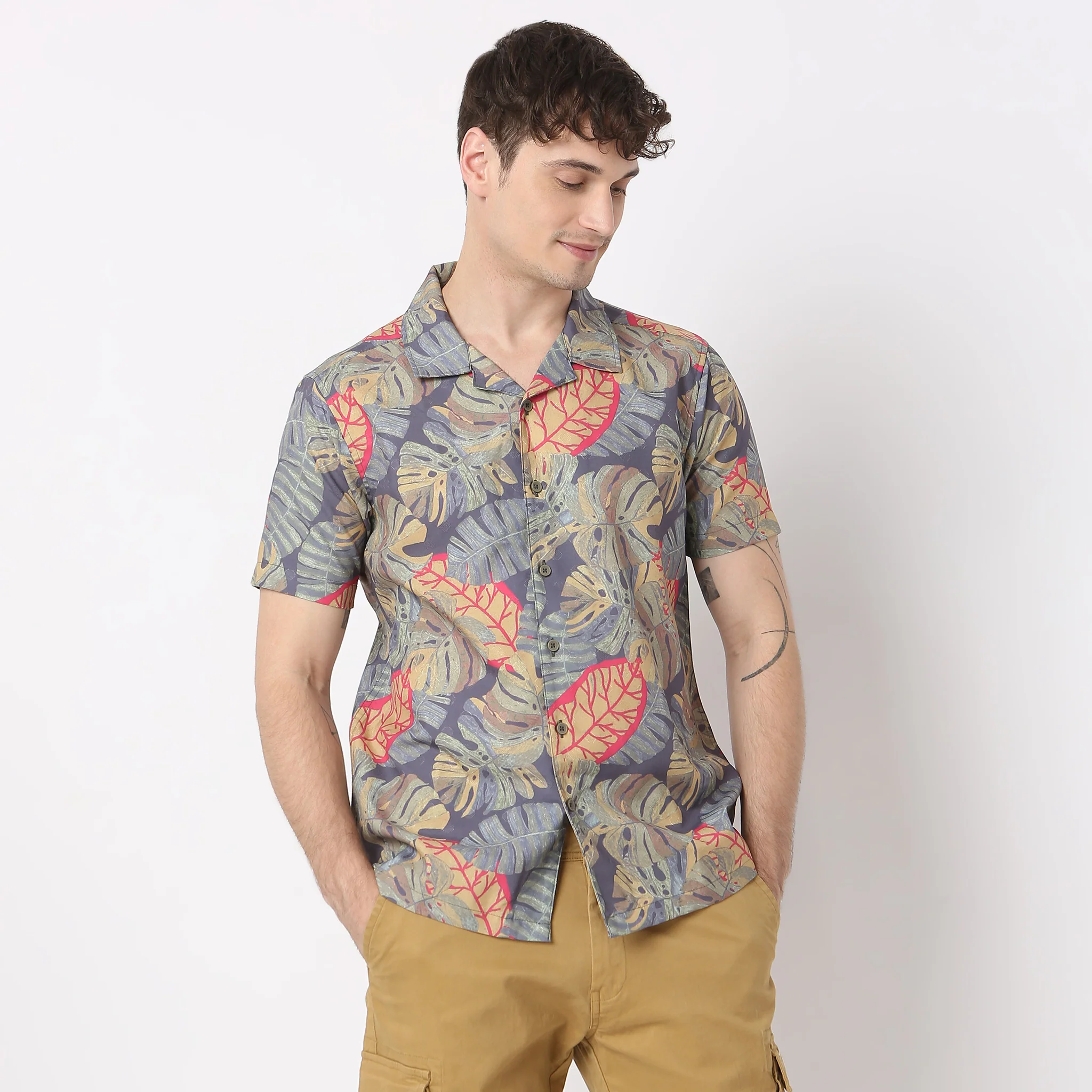 Retreat Shirtsᵉˣ - Printed Art Deco Havana Smart Cuban Half Sleeve - Image 2
