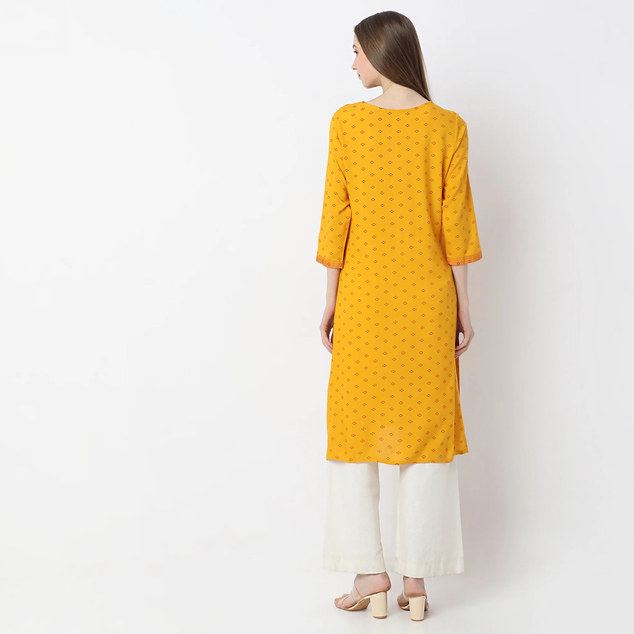 Printed Straight Kurta - Image 3