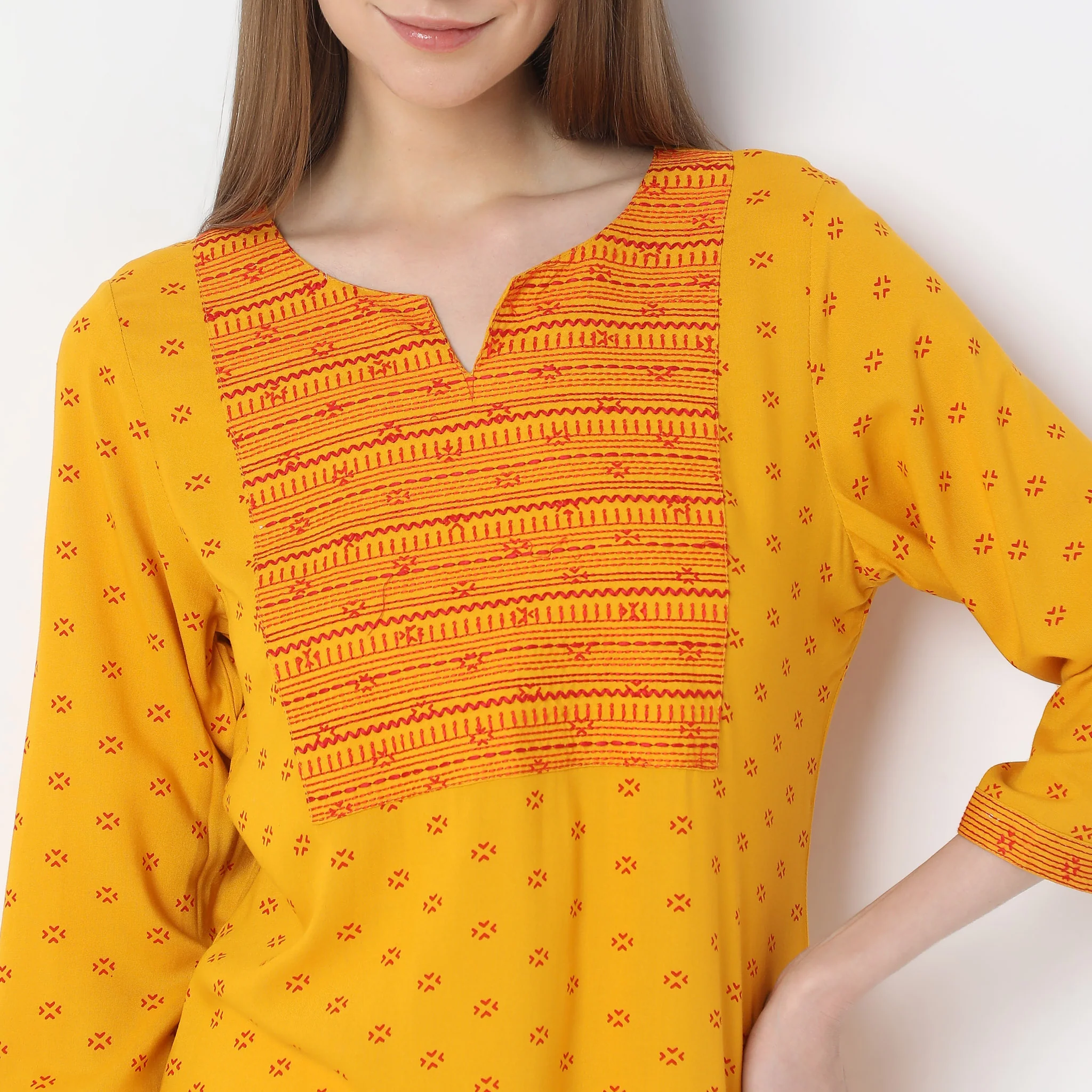 Printed Straight Kurta - Image 4