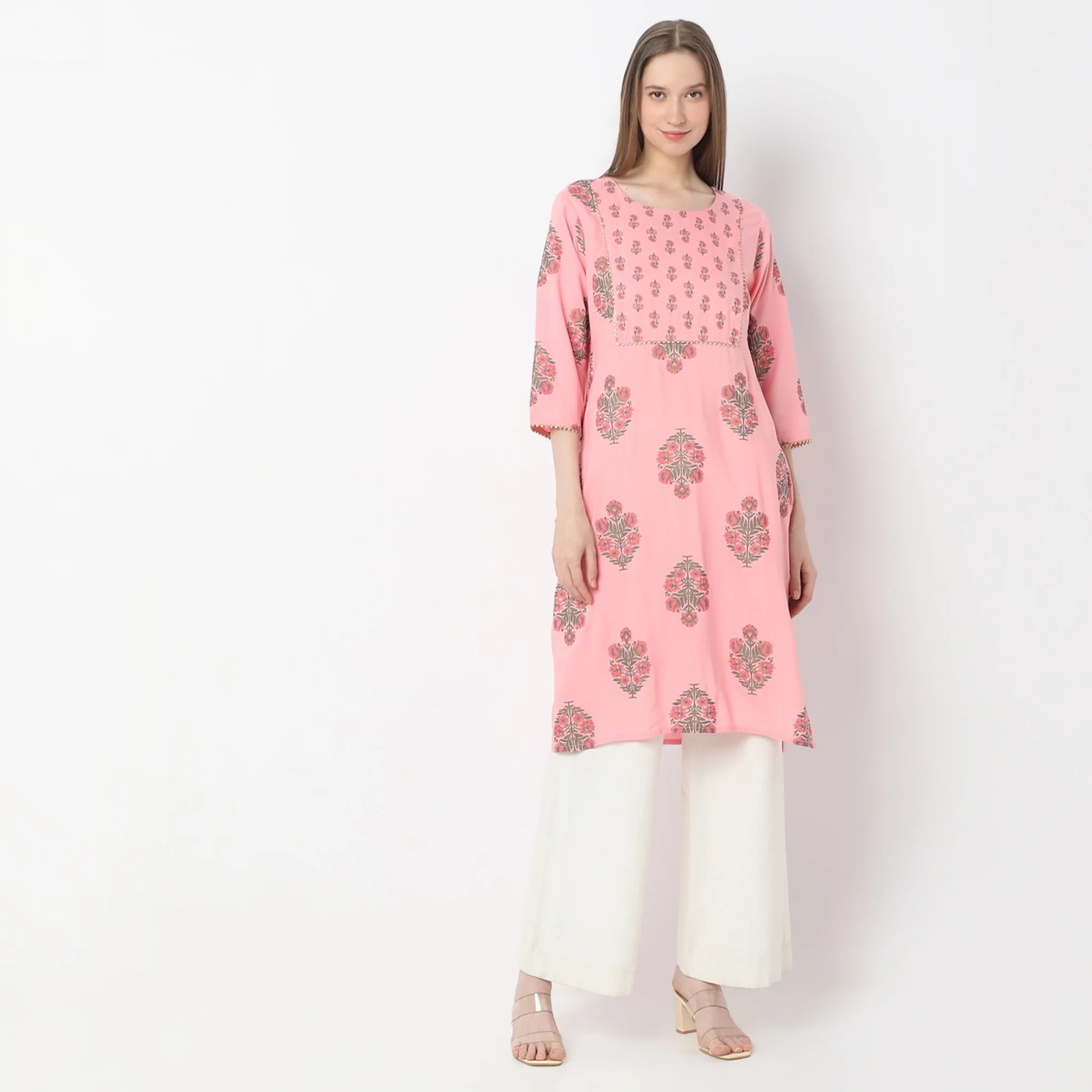 Printed Straight Kurta - Image 2