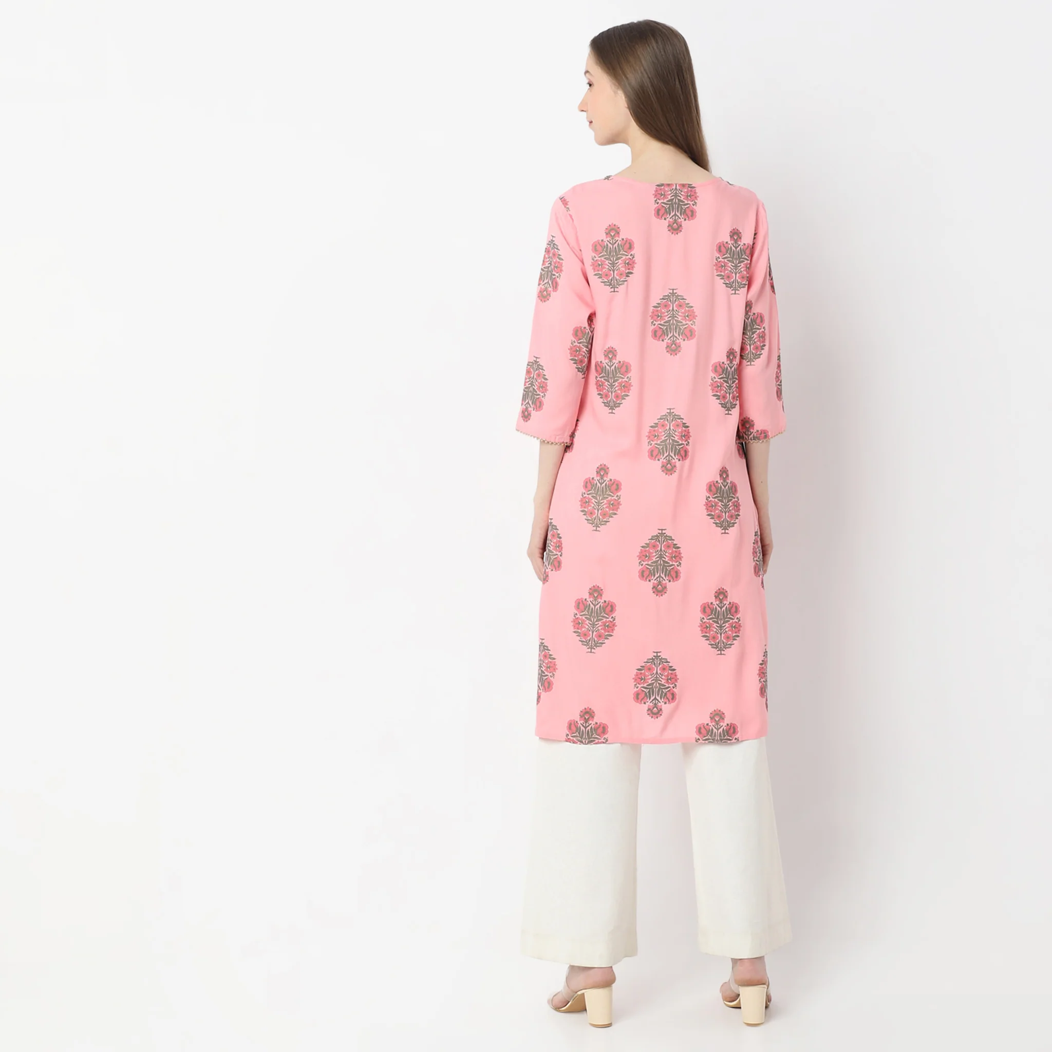 Printed Straight Kurta - Image 3