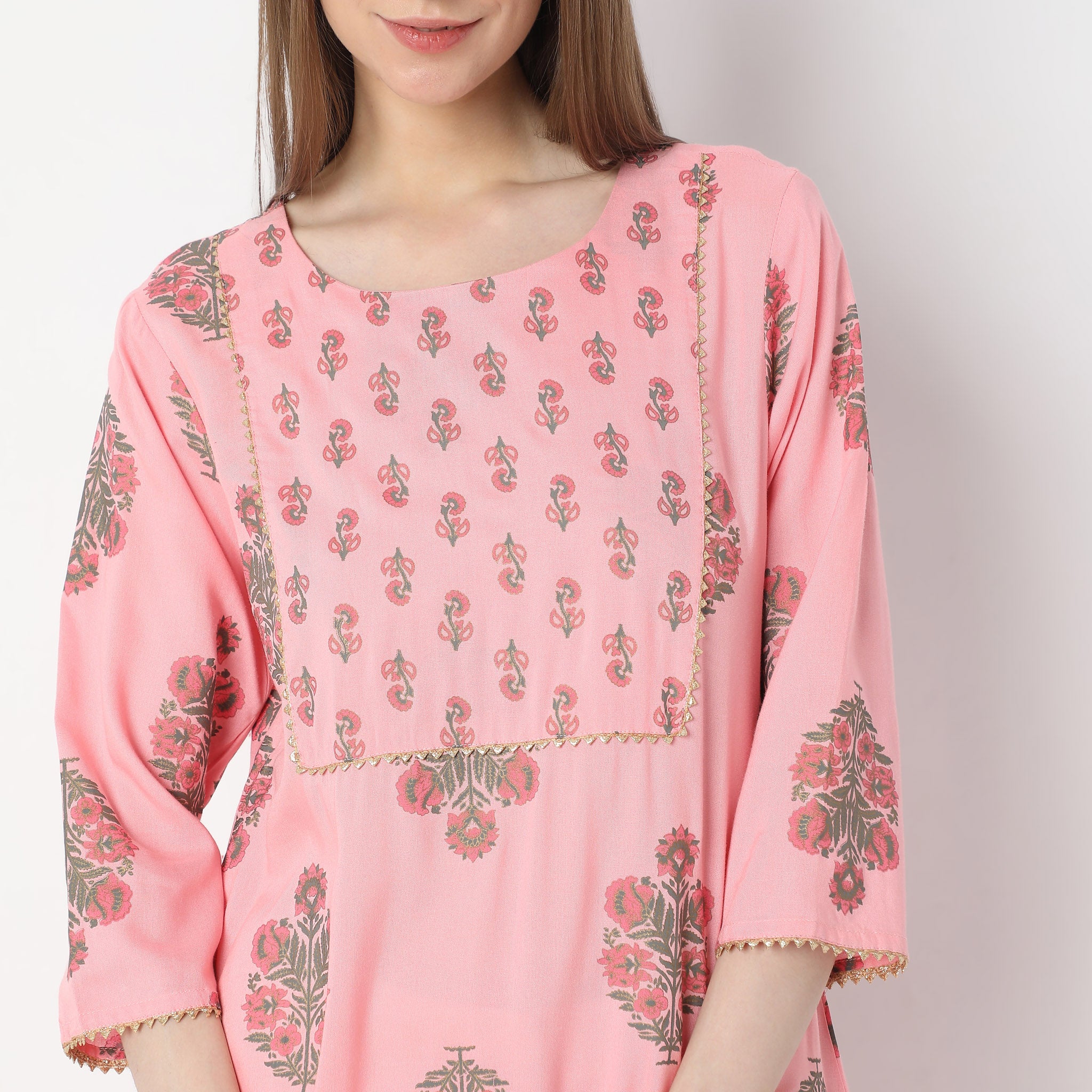Printed Straight Kurta - Image 4
