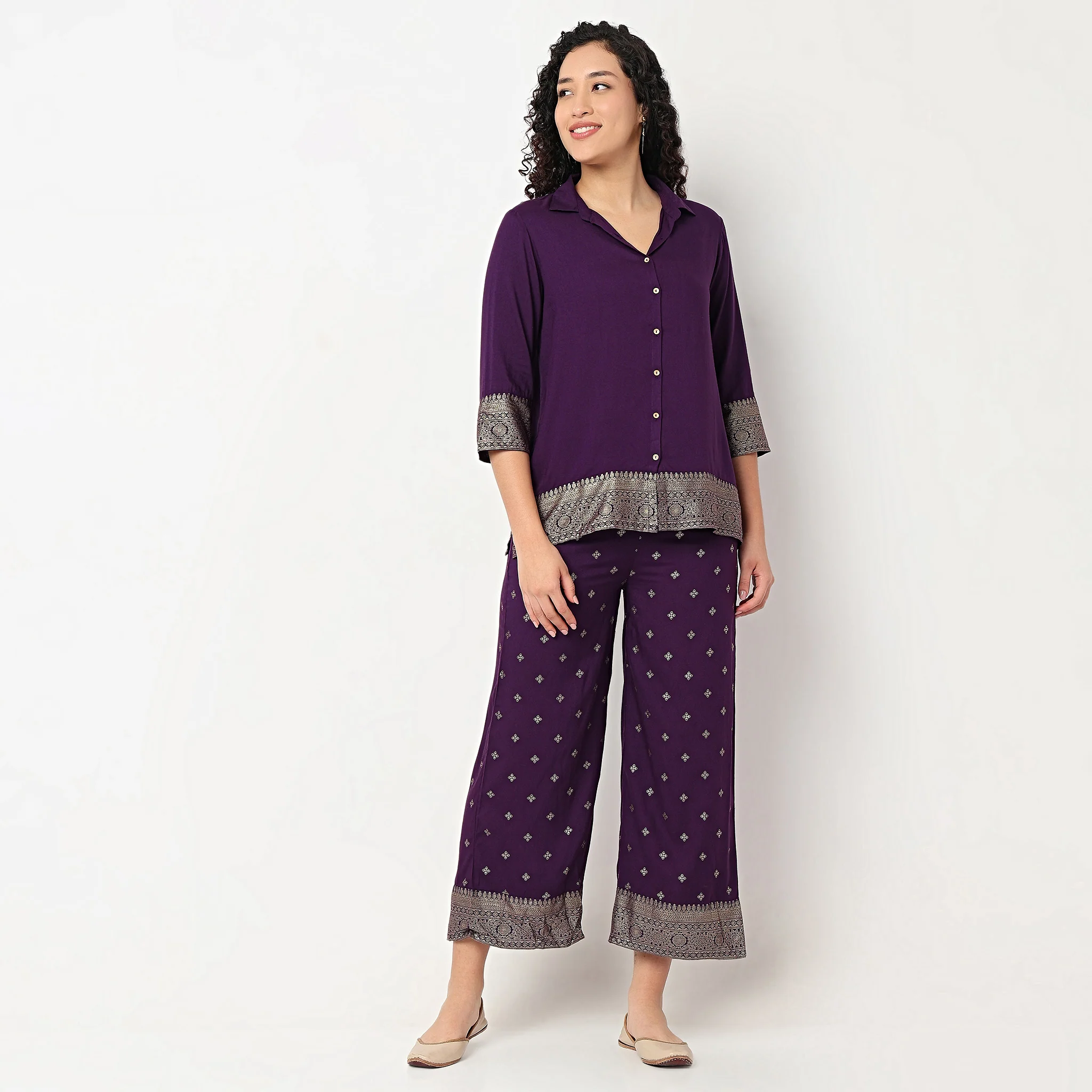 Printed Camp Collar Shirt - Image 10