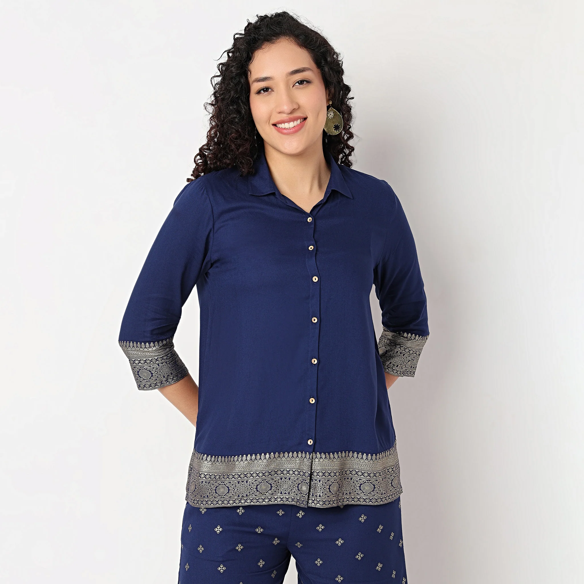 Printed Camp Collar Shirt - Image 2