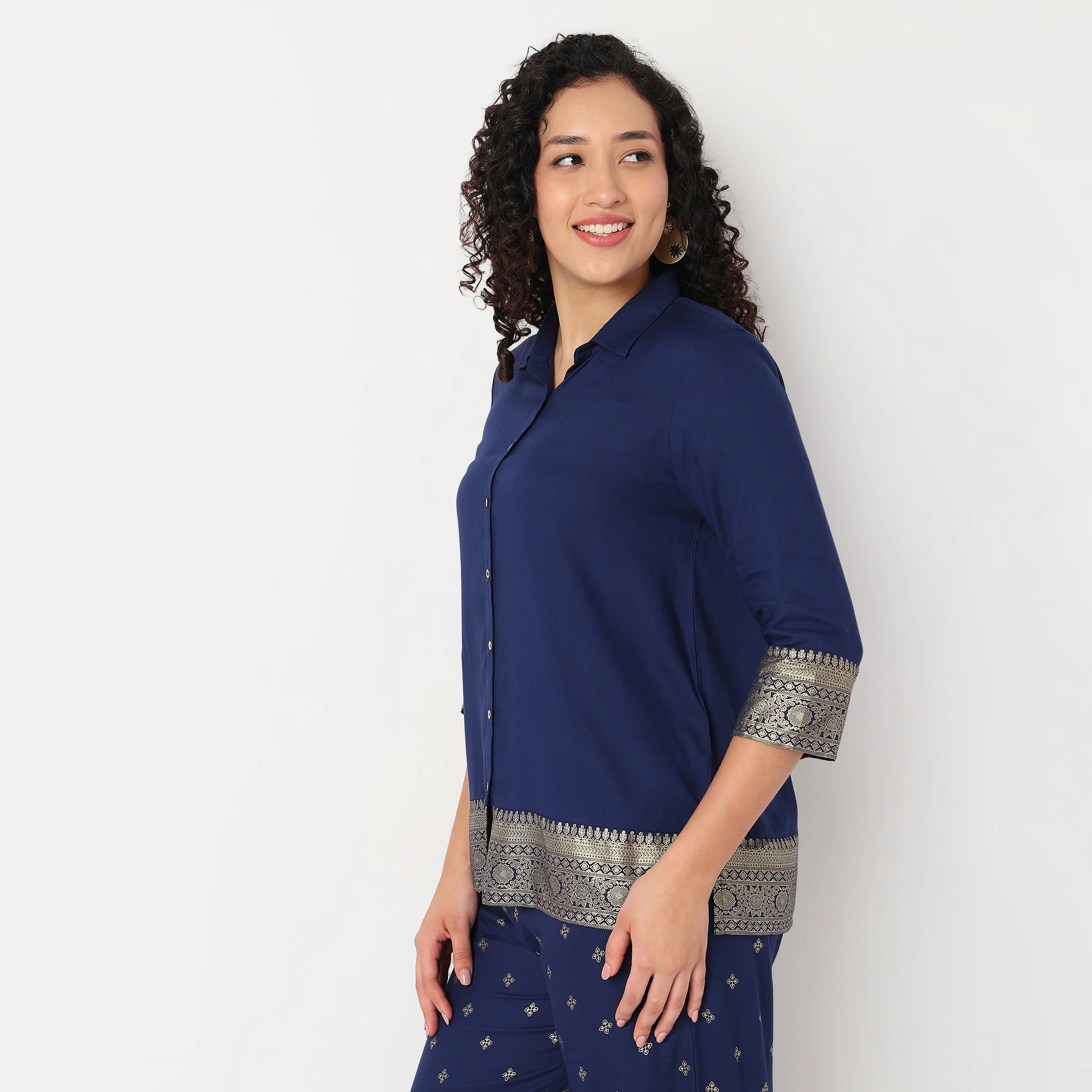 Printed Camp Collar Shirt - Image 5