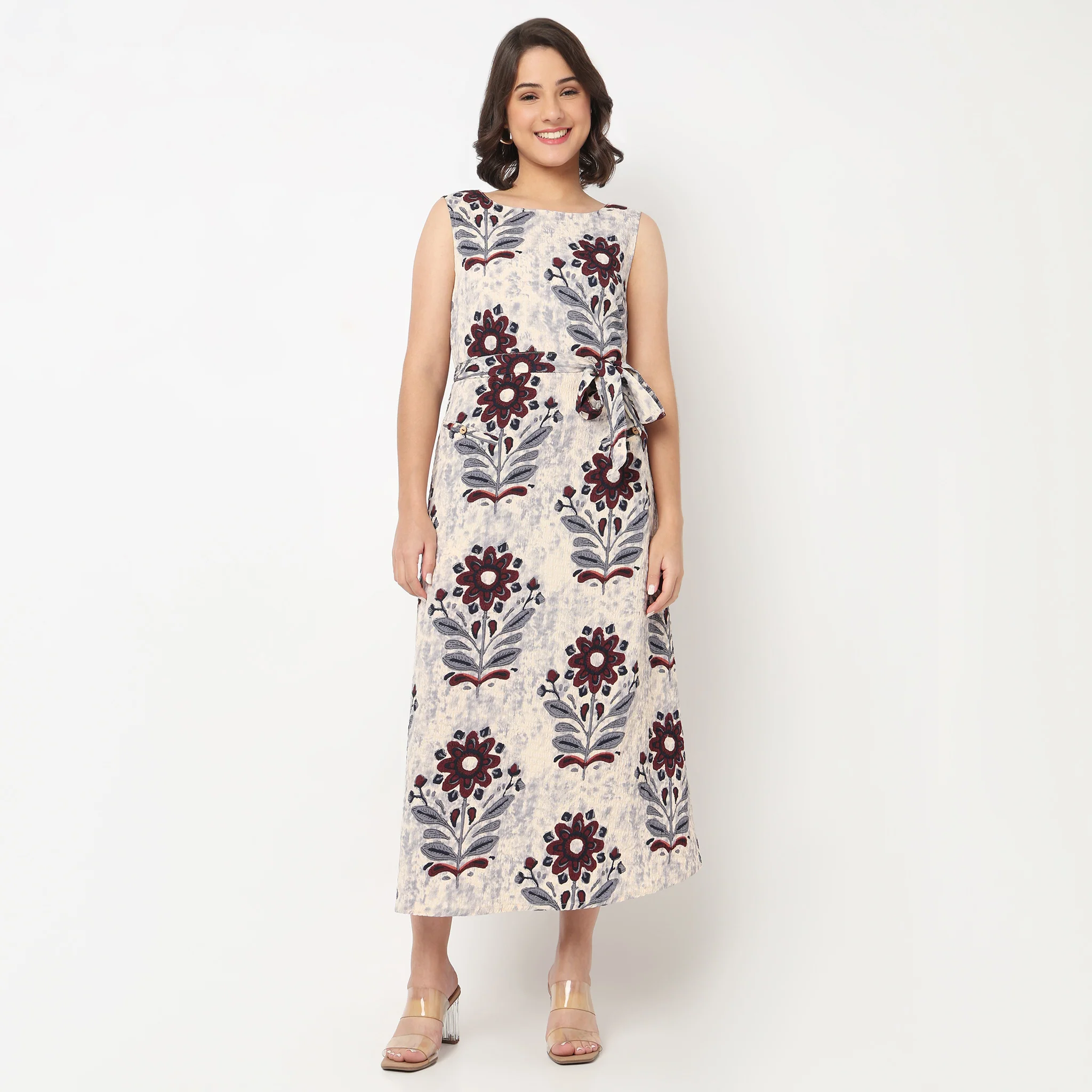 Printed Camp Collar Tiered Dress - Image 2