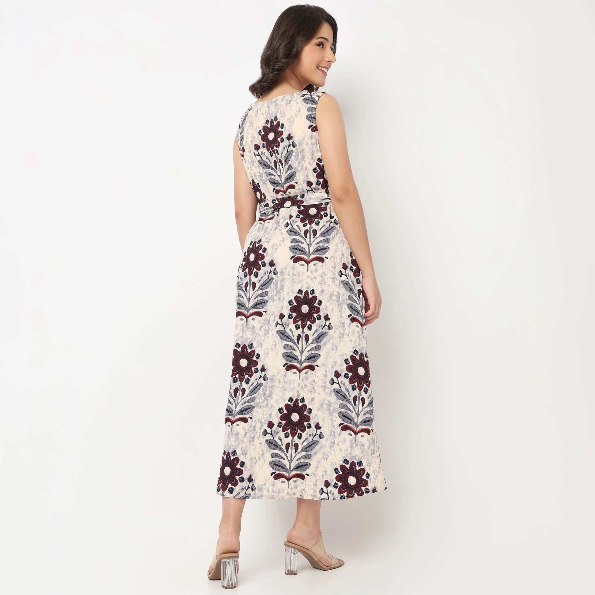 Printed Camp Collar Tiered Dress - Image 3