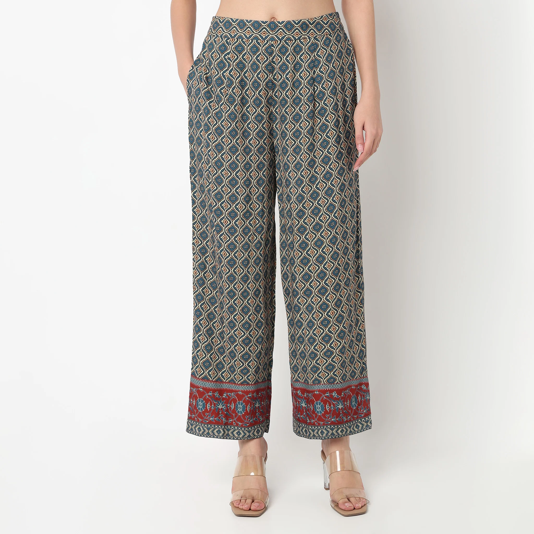Printed Collar Kurta with Pant Set - Image 6