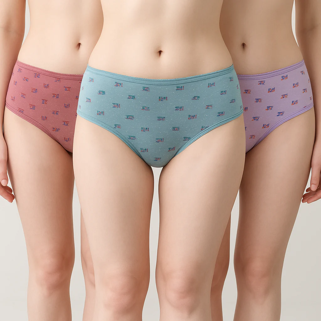 Full Brief Printed Cotton Panties - Pack of 3 - Image 7
