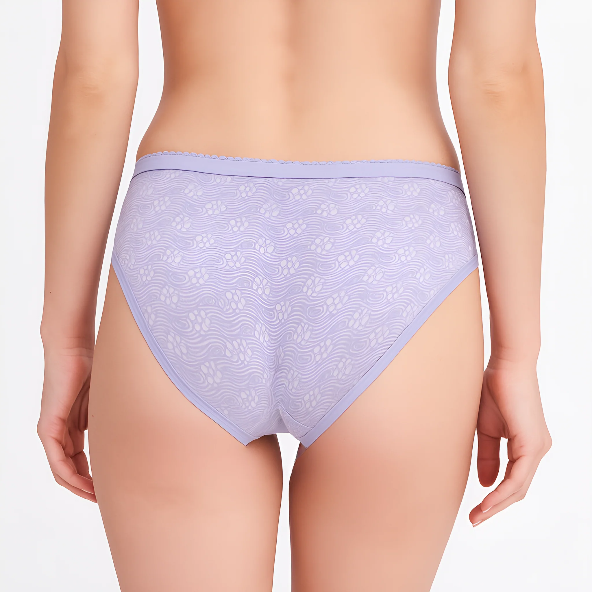 Printed Cotton High Leg Panties - Pack of 3 - Image 3