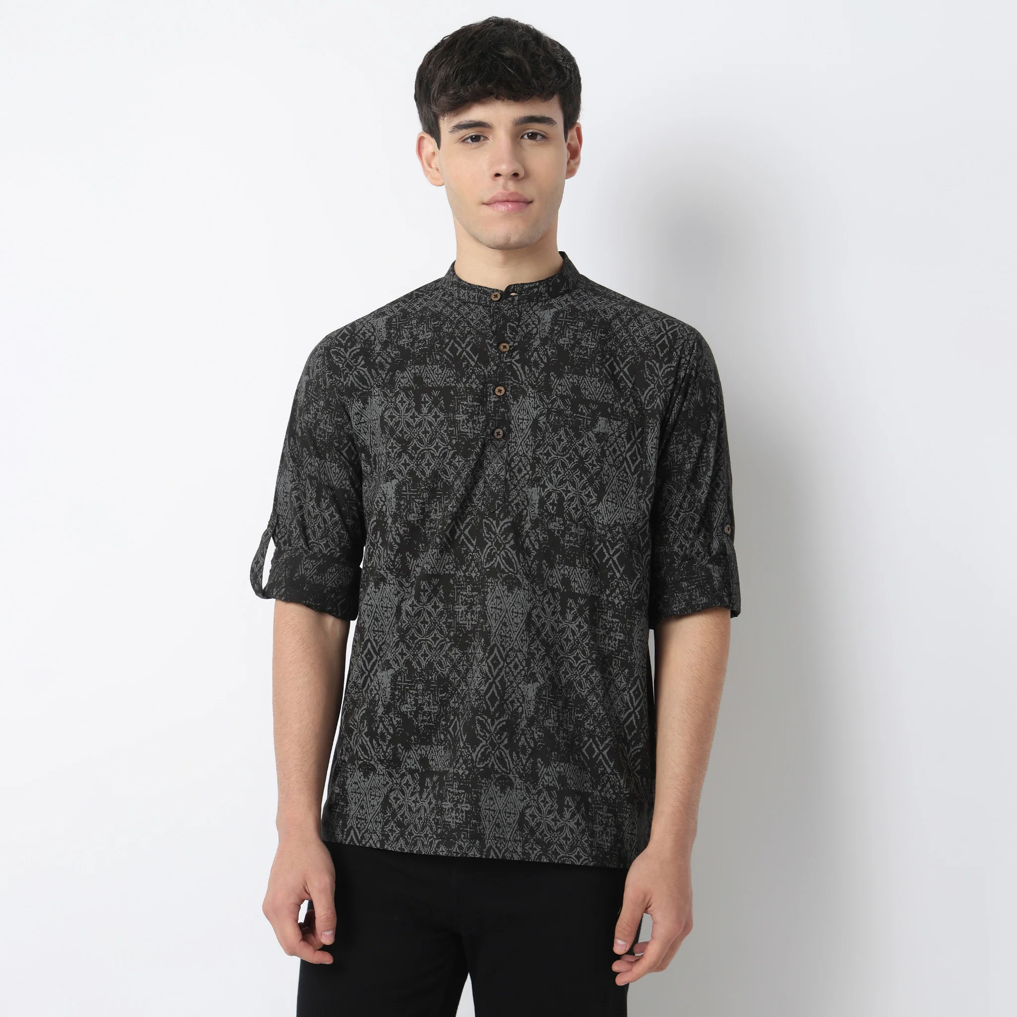 Printed Cotton Short Kurta - Image 2