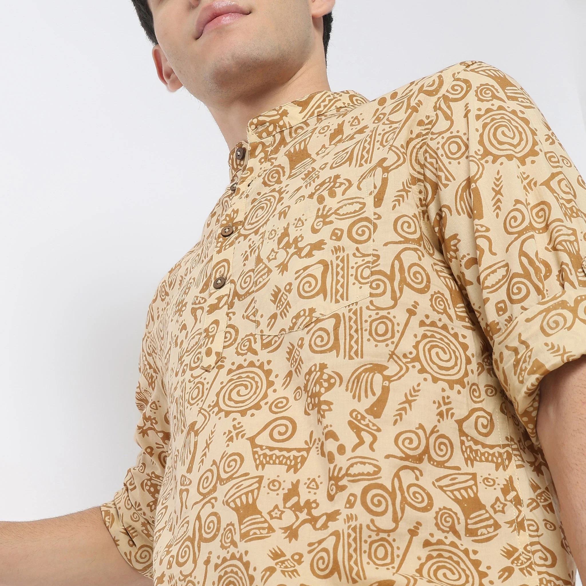 Printed Cotton Short Kurta - Image 4