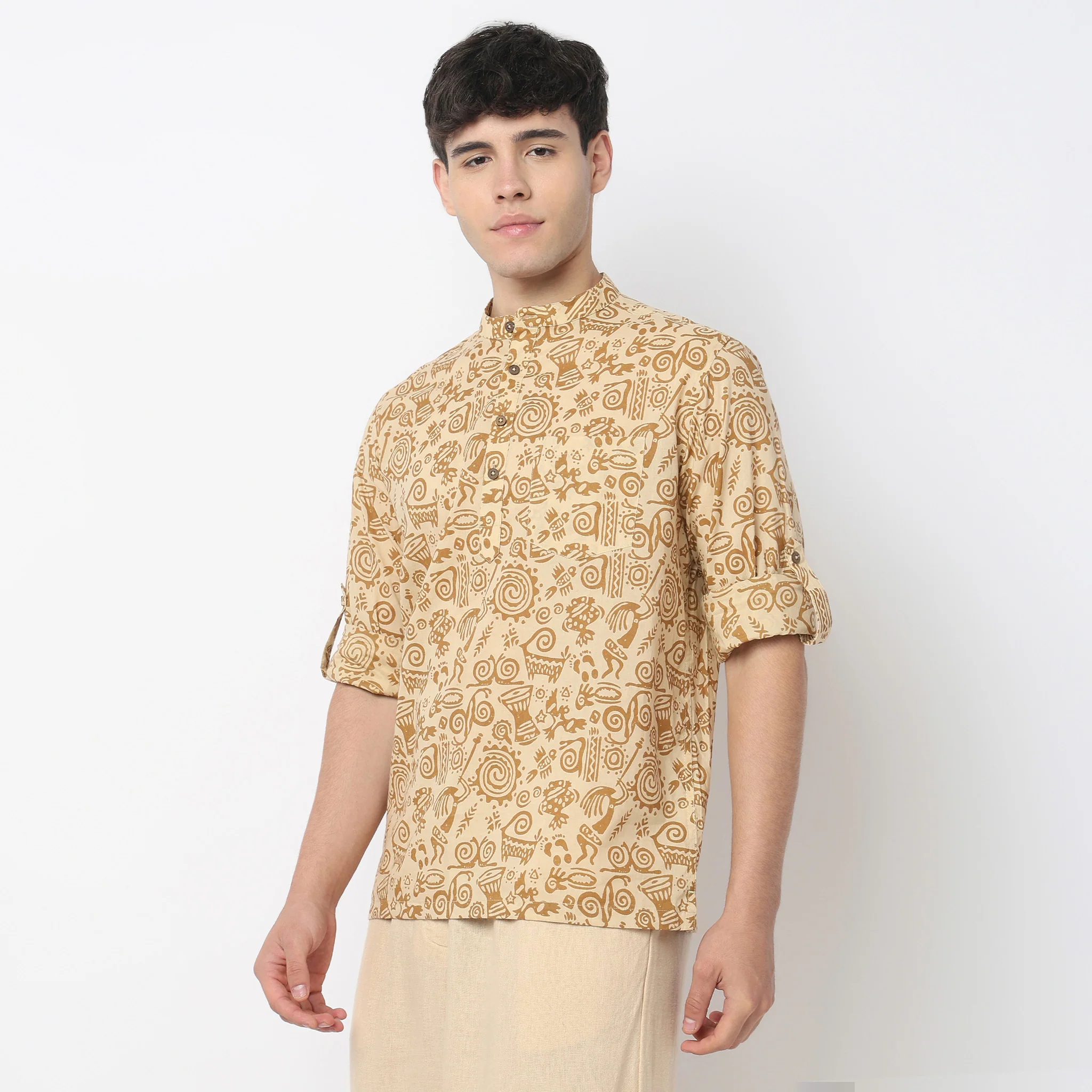 Printed Cotton Short Kurta - Image 5
