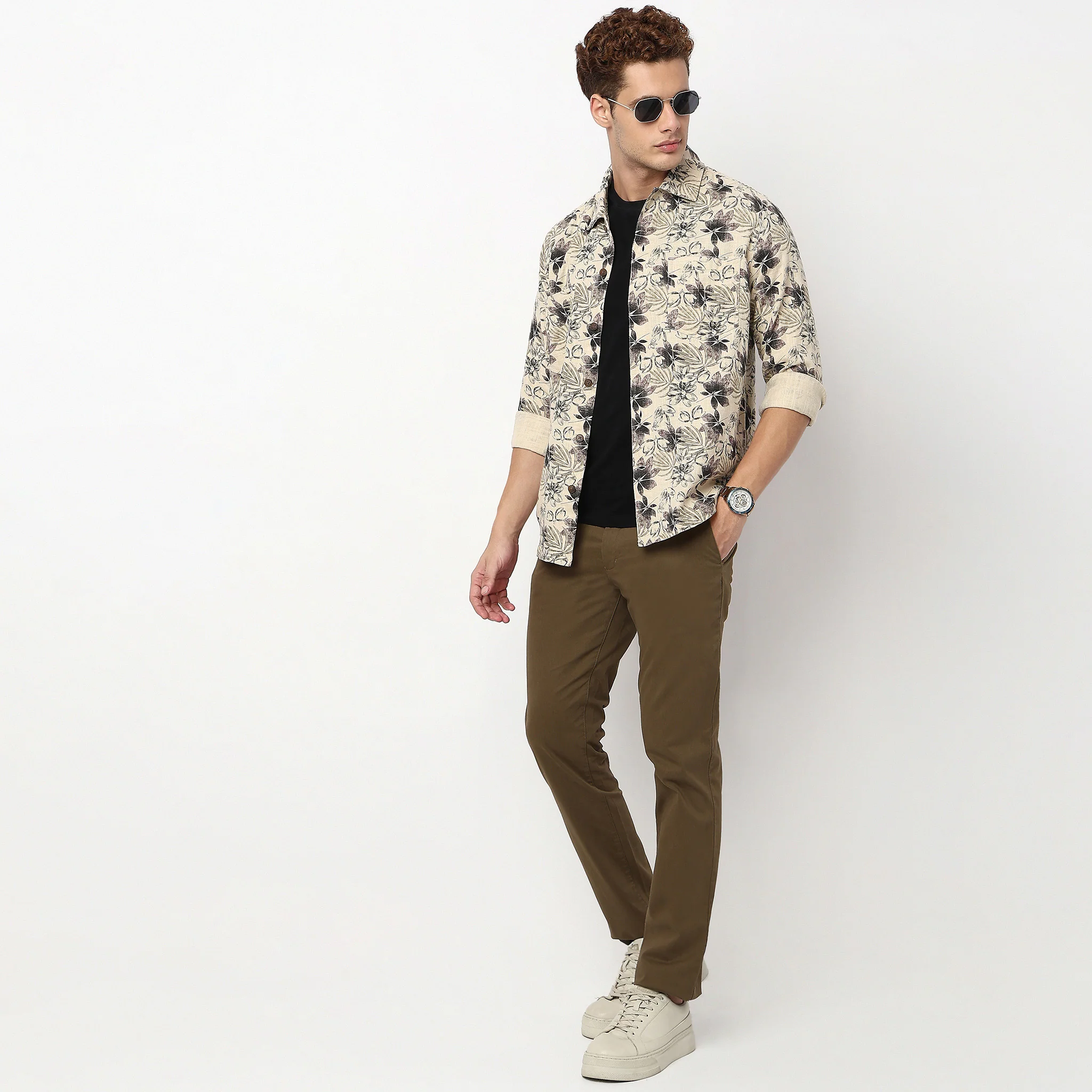 Printed Cotton Explorer Shacket Shirt