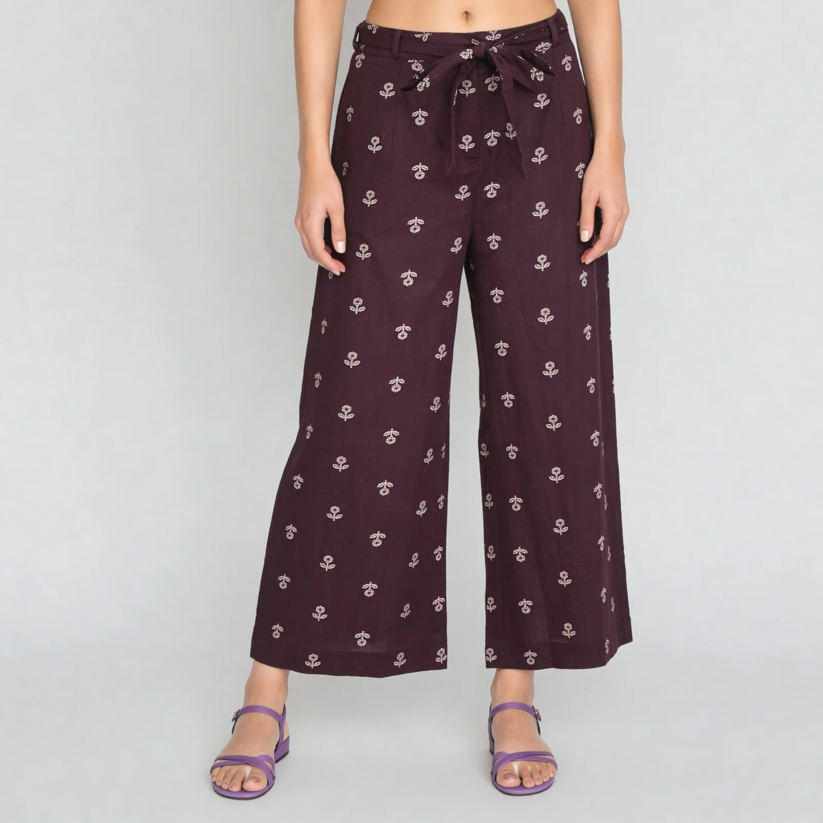 Printed Flared Ankle Length Pants - Image 2