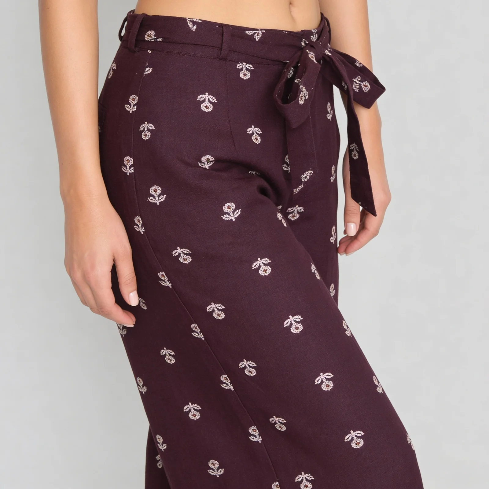 Printed Flared Ankle Length Pants - Image 4