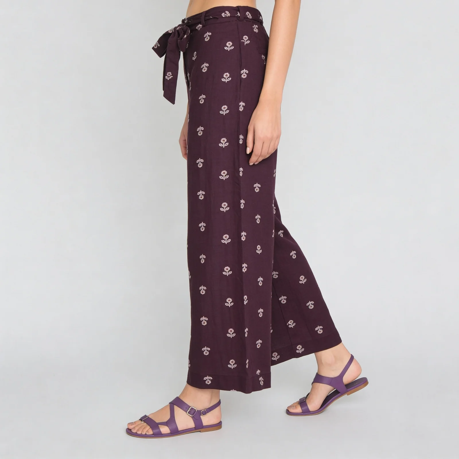 Printed Flared Ankle Length Pants - Image 5
