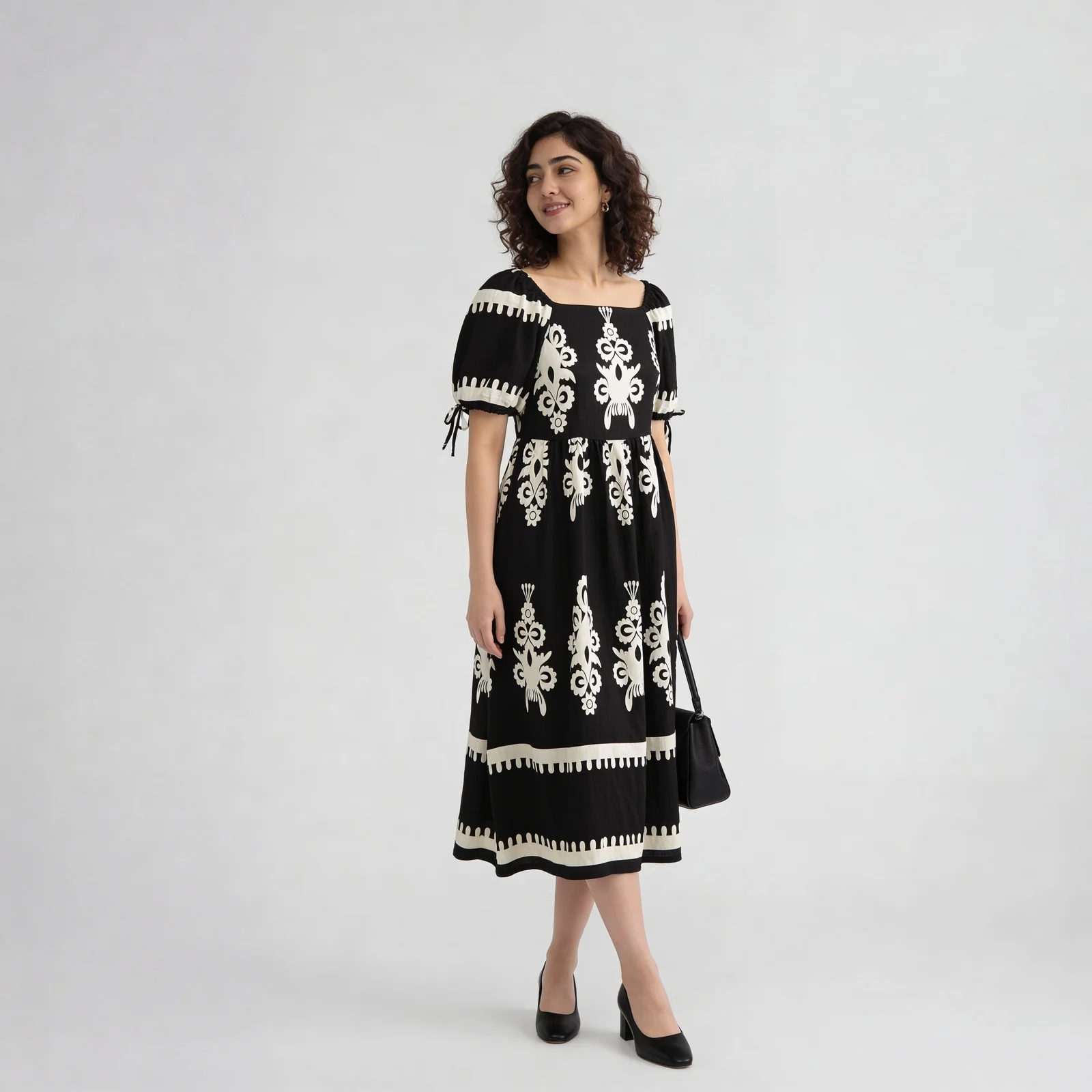 Printed Flared Dress