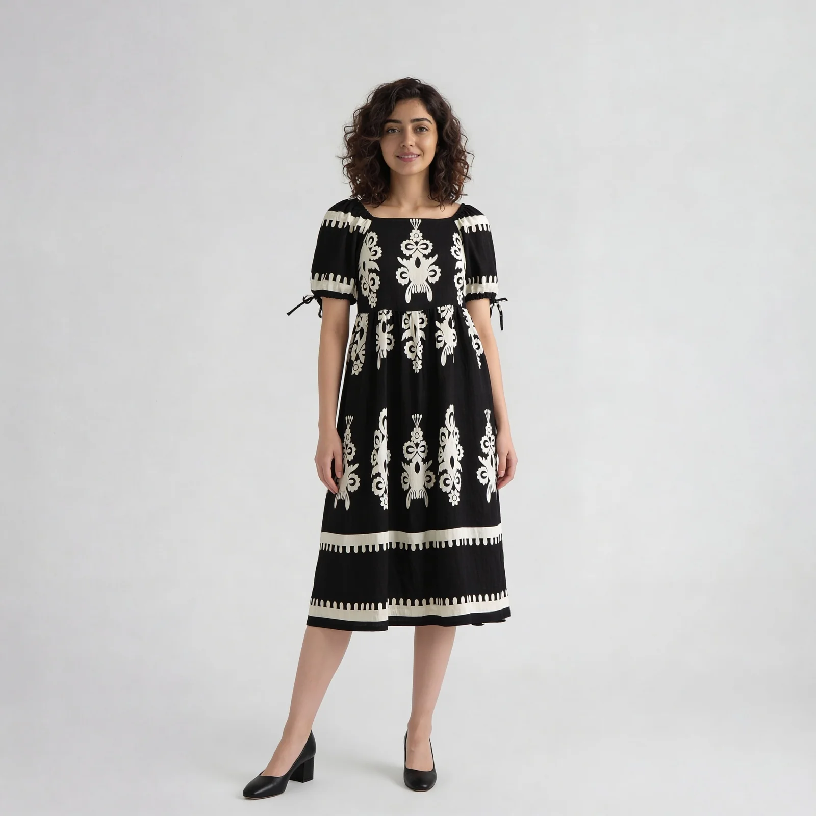 Printed Flared Dress - Image 2