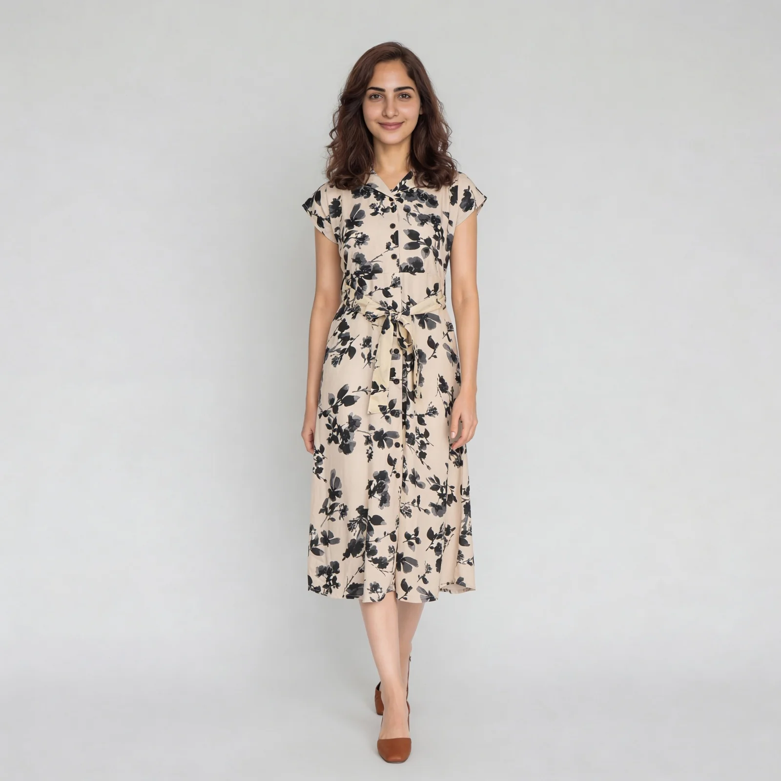 Printed Flared Dress - Image 2