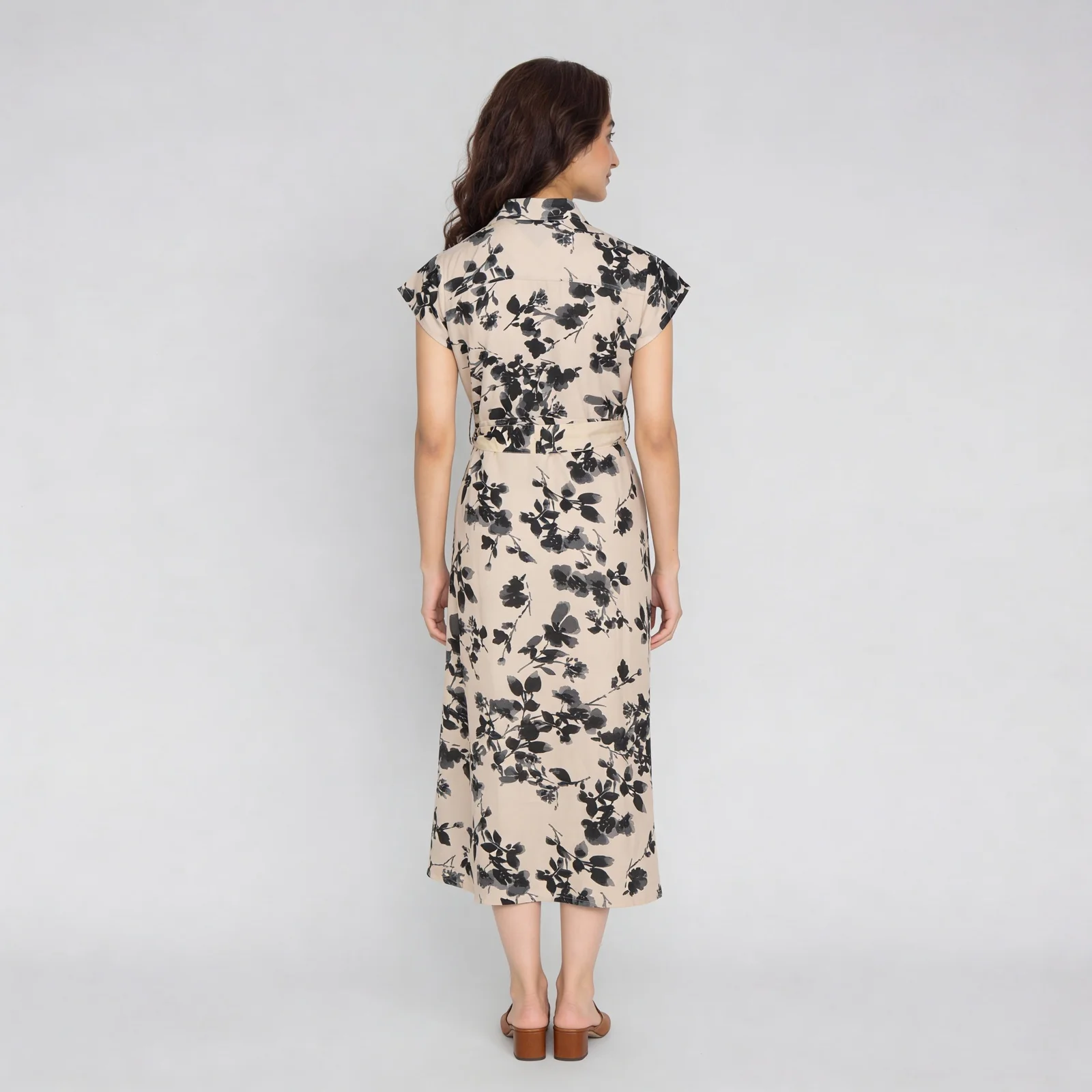 Printed Flared Dress - Image 3