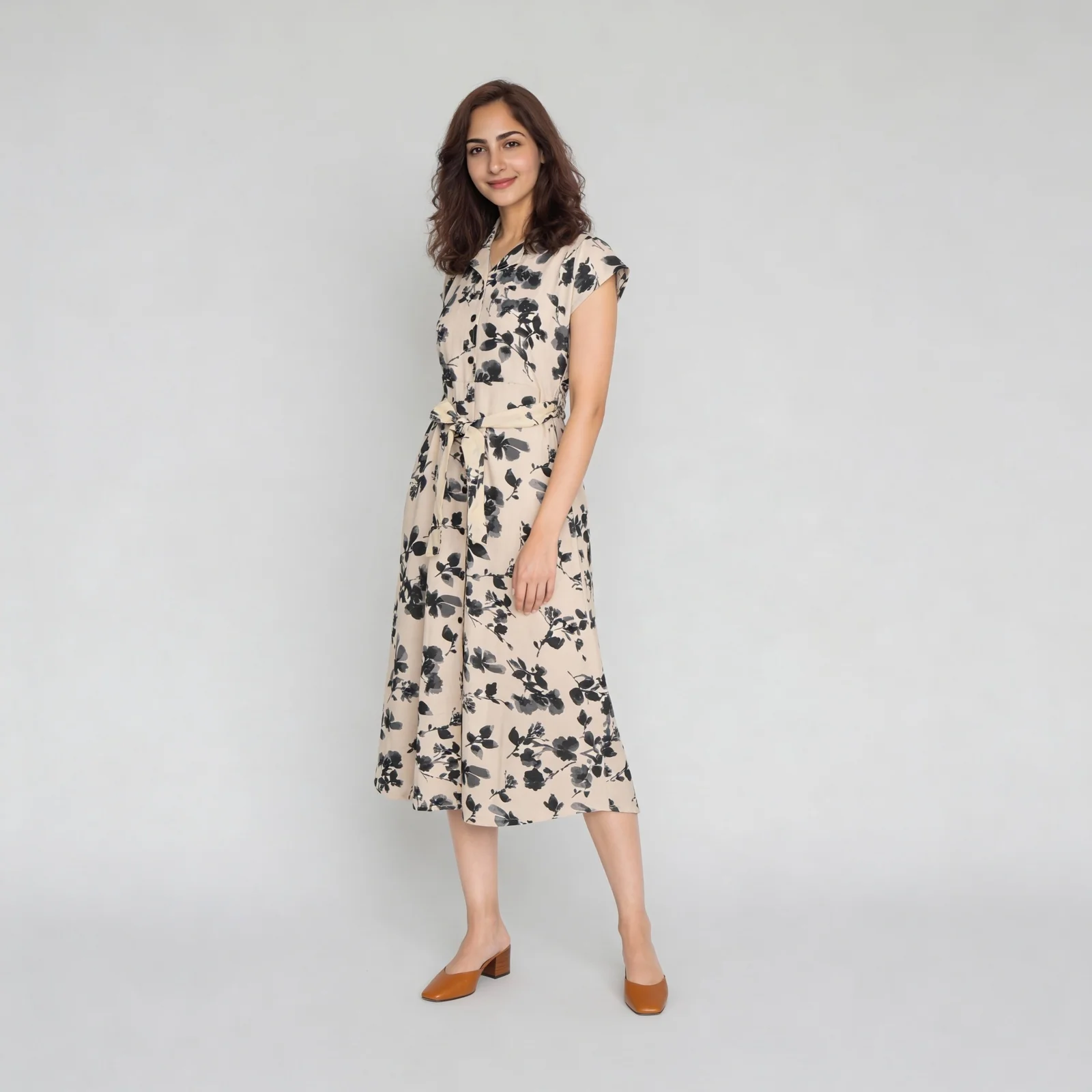 Printed Flared Dress - Image 5