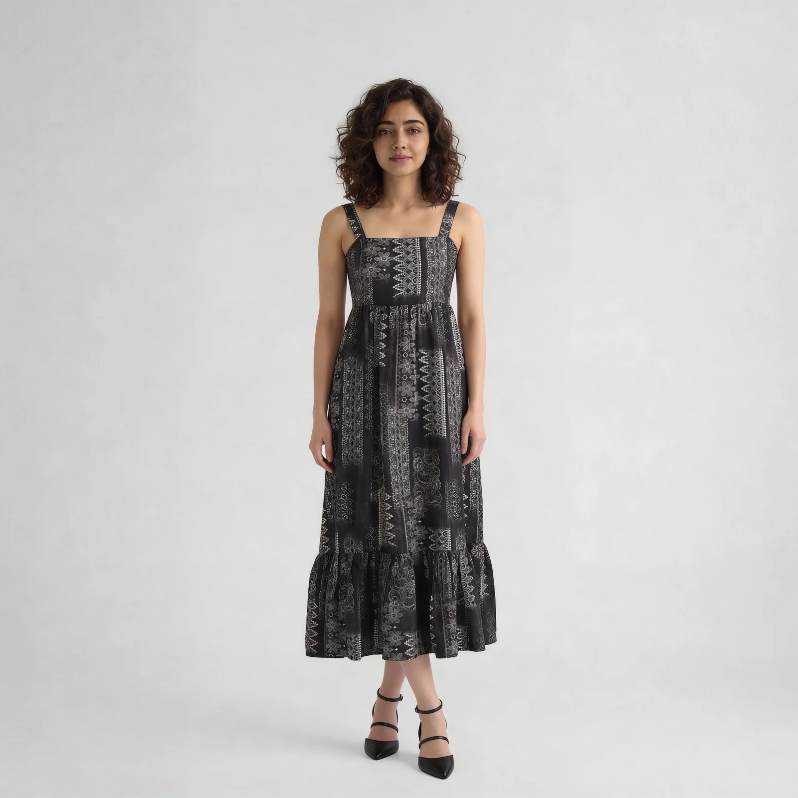 Printed Flared Dress - Image 2